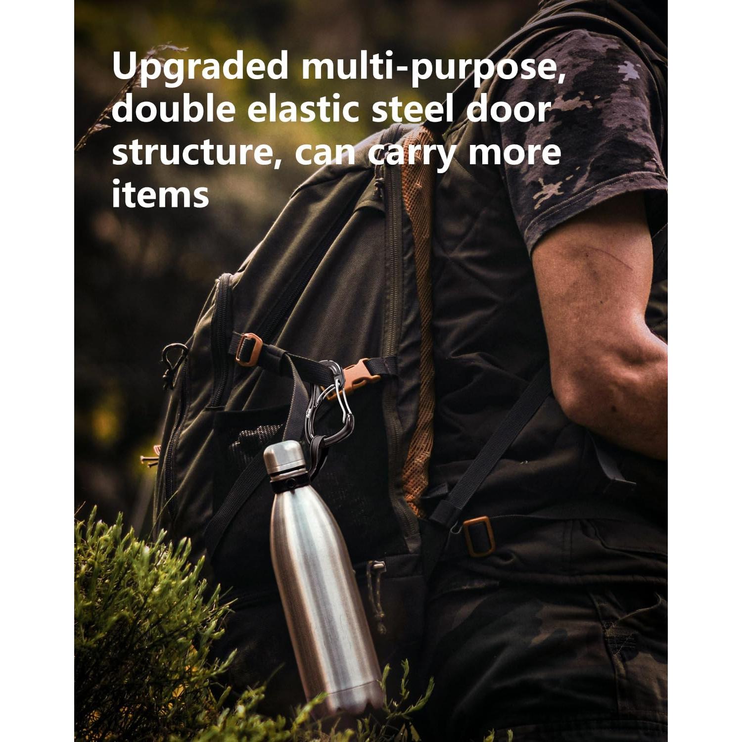 Carabineros de Aluminio Travel Bird 8KN 2 Pcs Negro