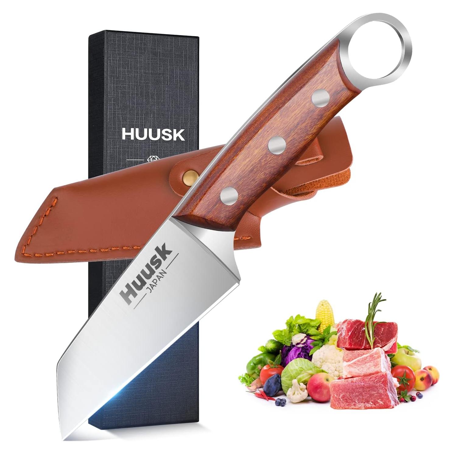 Cuchillo Huusk de Acero al Carbono 10.8 cm para Cocina y BBQ