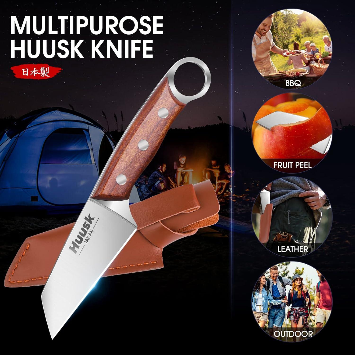 Cuchillo Huusk de Acero al Carbono 10.8 cm para Cocina y BBQ