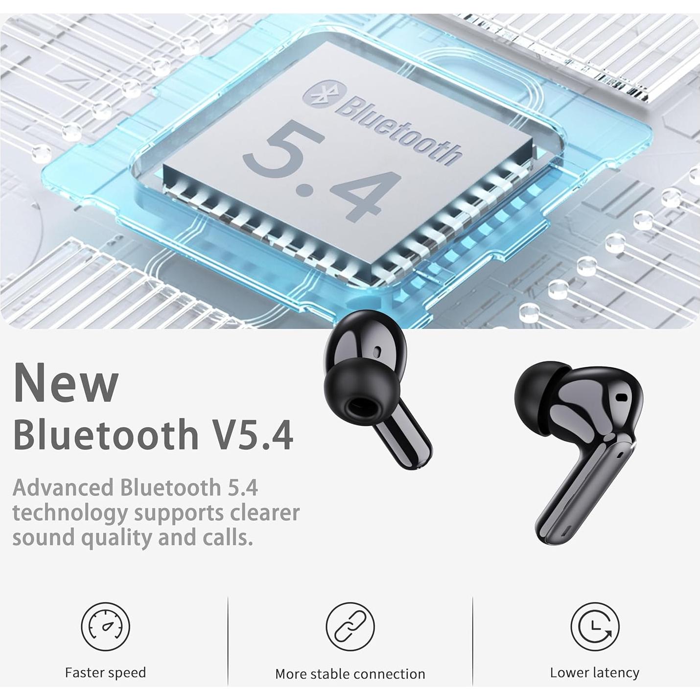 Auriculares Inalámbricos Bluetooth 5.4 A97 Pro con Cancelación de Ruido