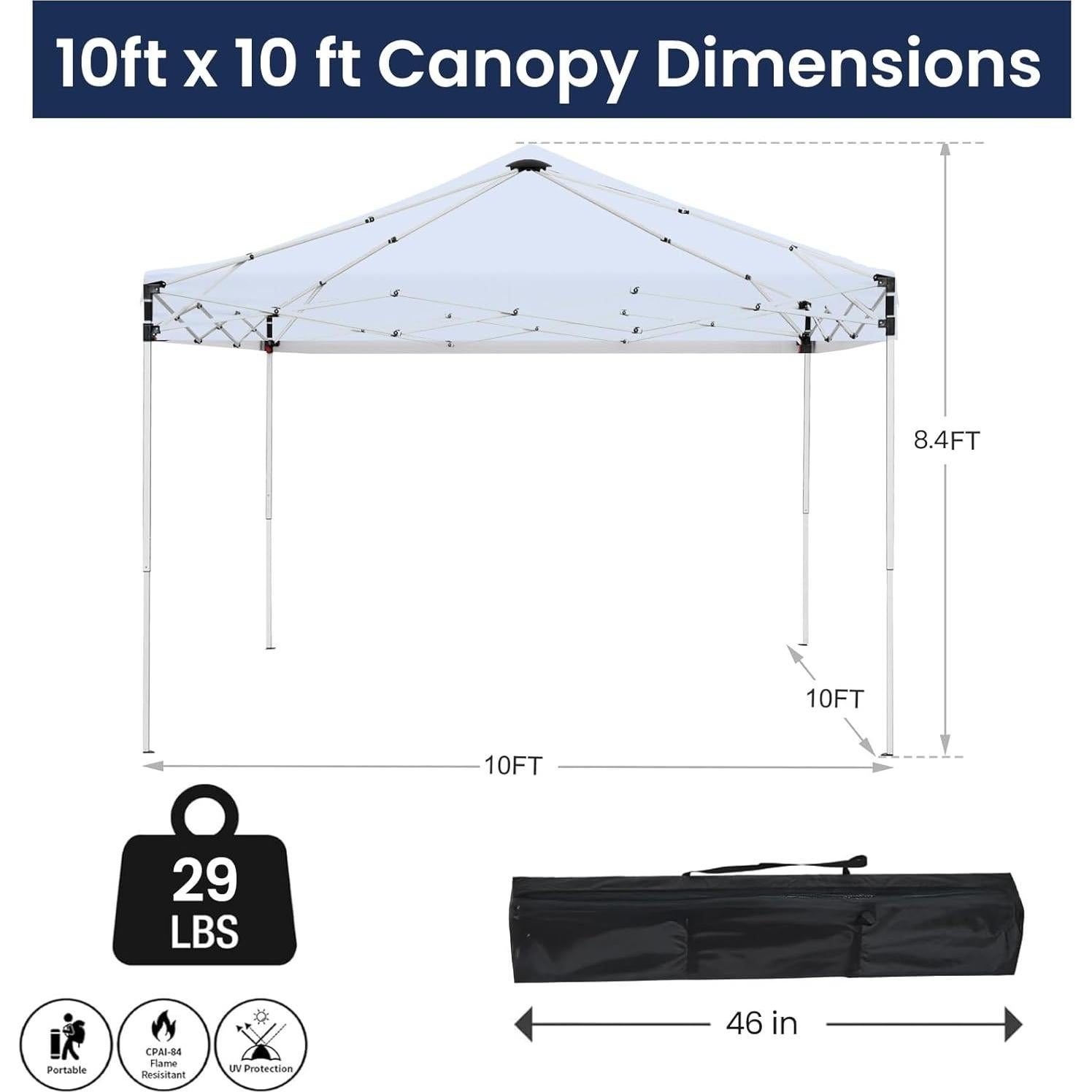 Carpa Plegable 3x3m Morngardo Azul Oscuro con Protección UV