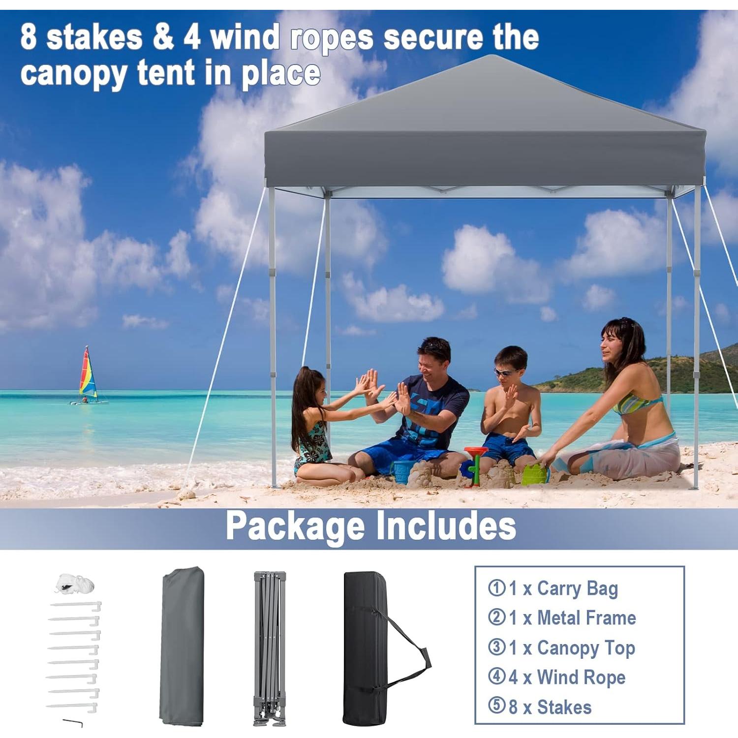 Carpa Plegable Tangkula 2x2 m para 1 Persona UPF 50+