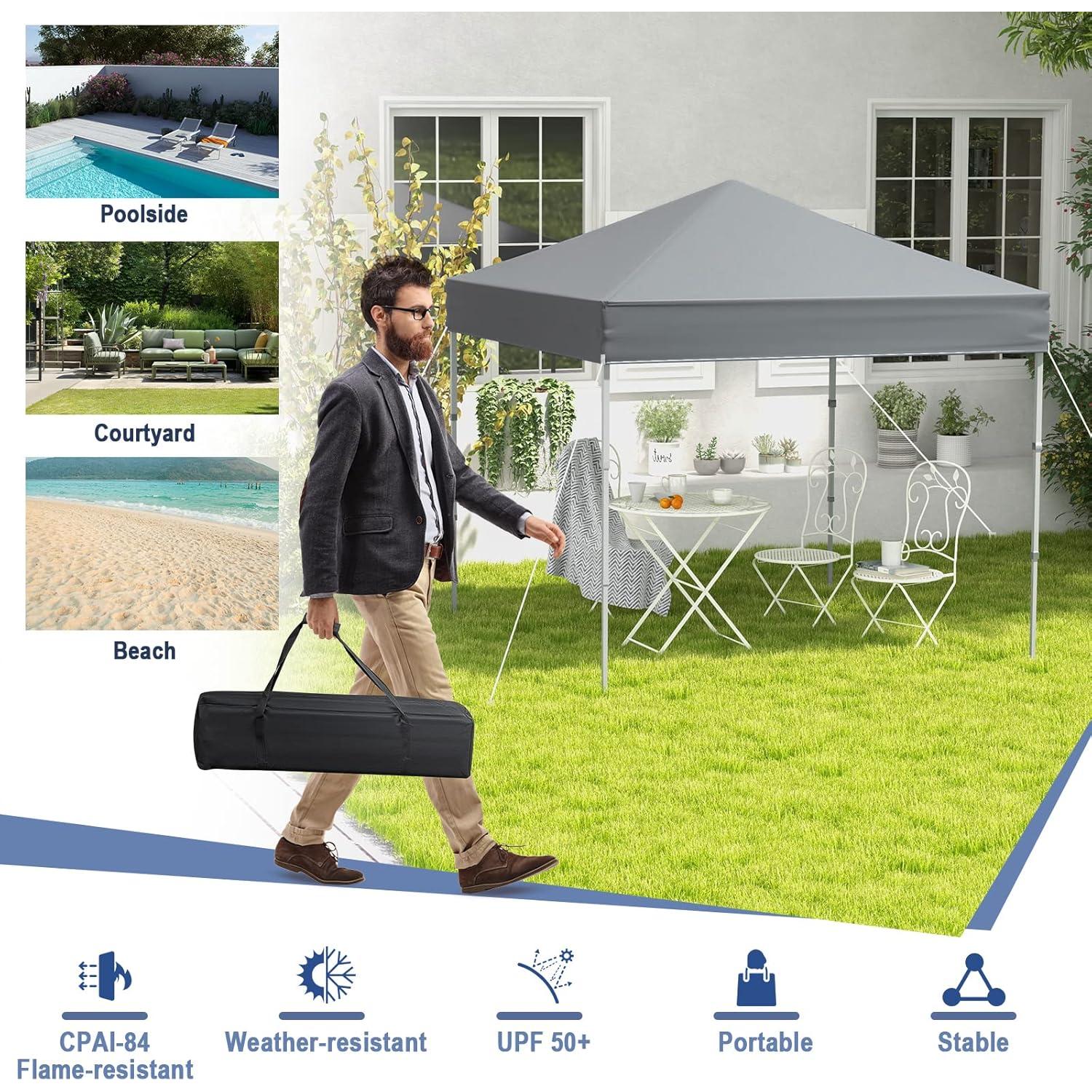 Carpa Plegable Tangkula 2x2 m para 1 Persona UPF 50+