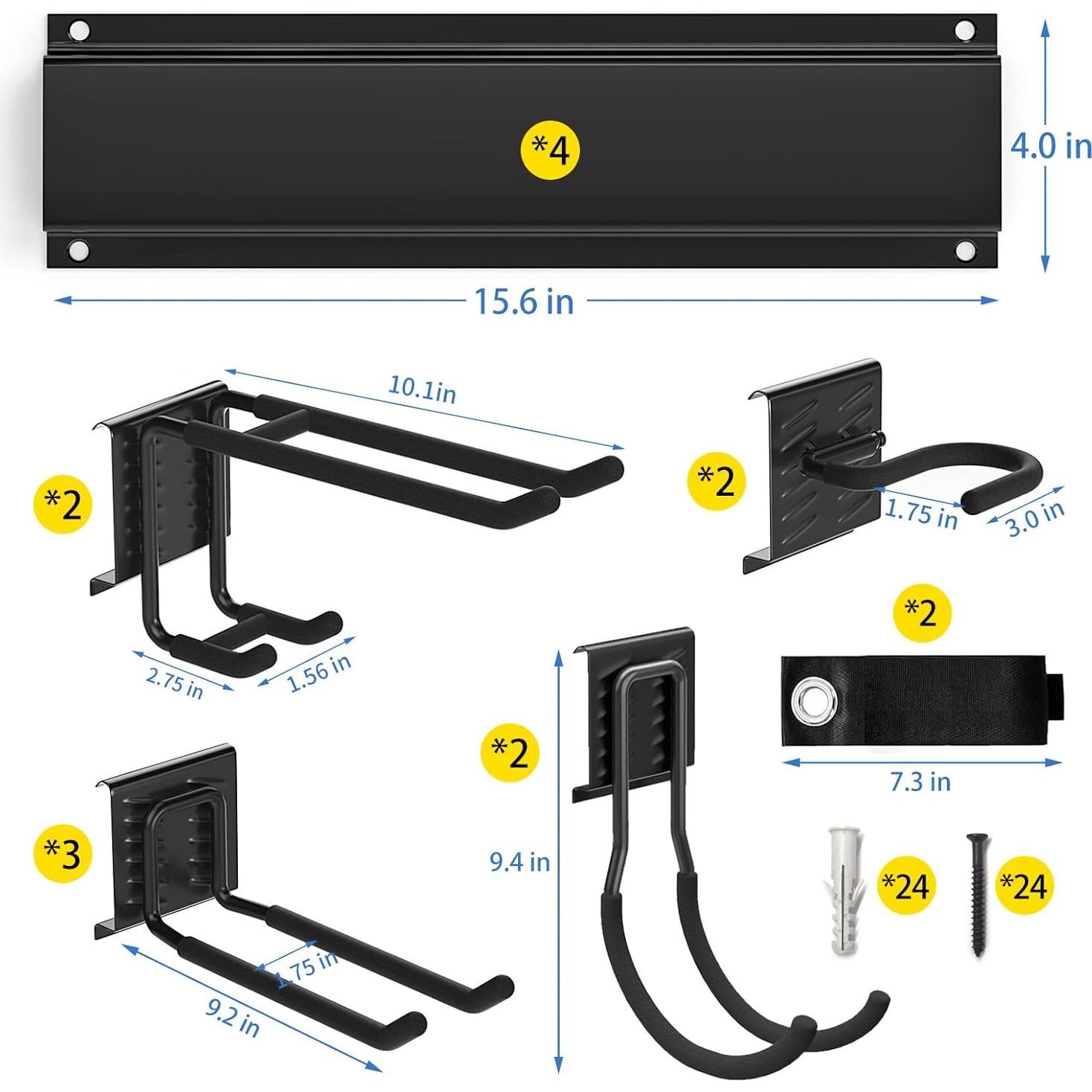 Soporte de Almacenamiento de Herramientas Ailadl 162 cm 15 PCS