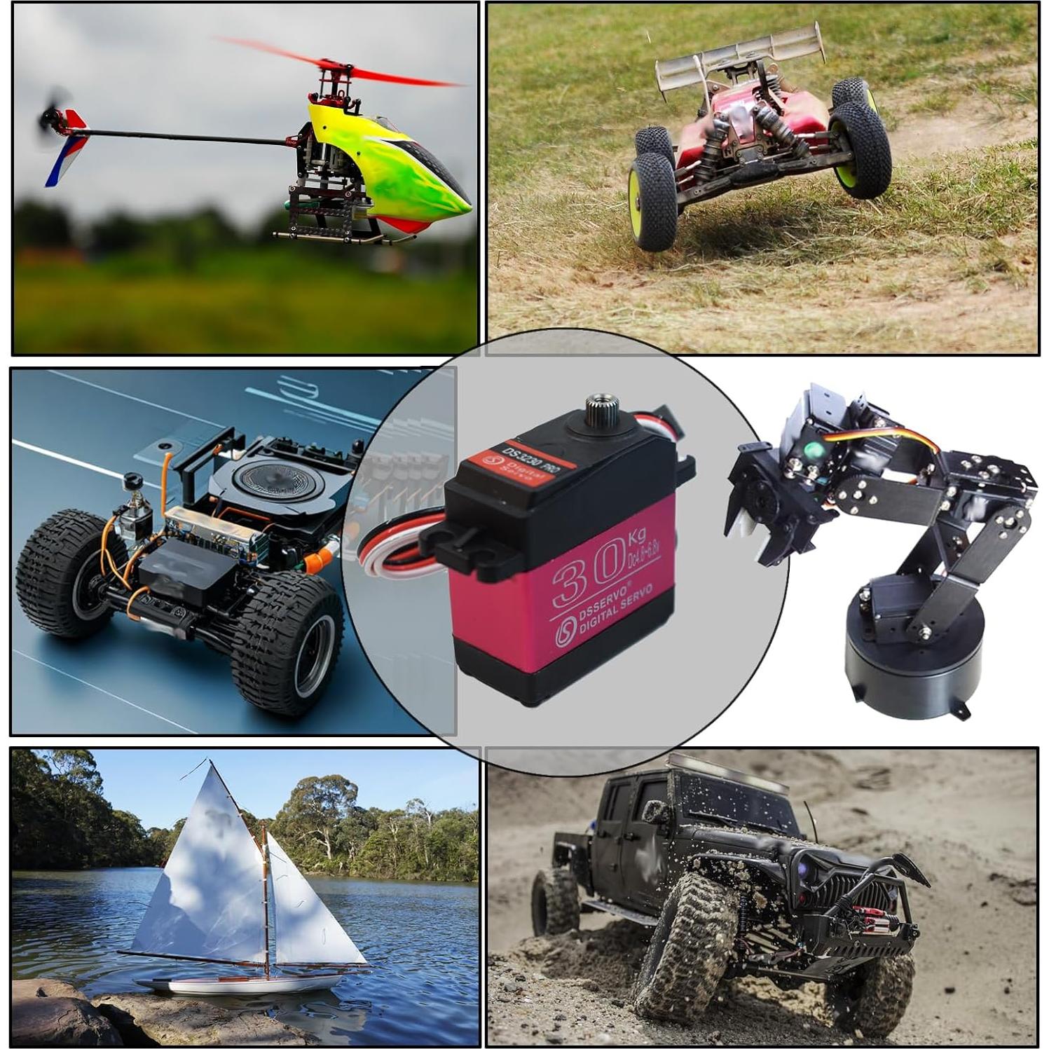 2Pack Servo Digital HOOYIJ 30KG 270° a Prueba de Agua