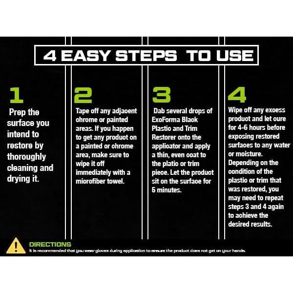 Restaurador de Acabado Negro ExoForma 130g - Dura 6 Meses
