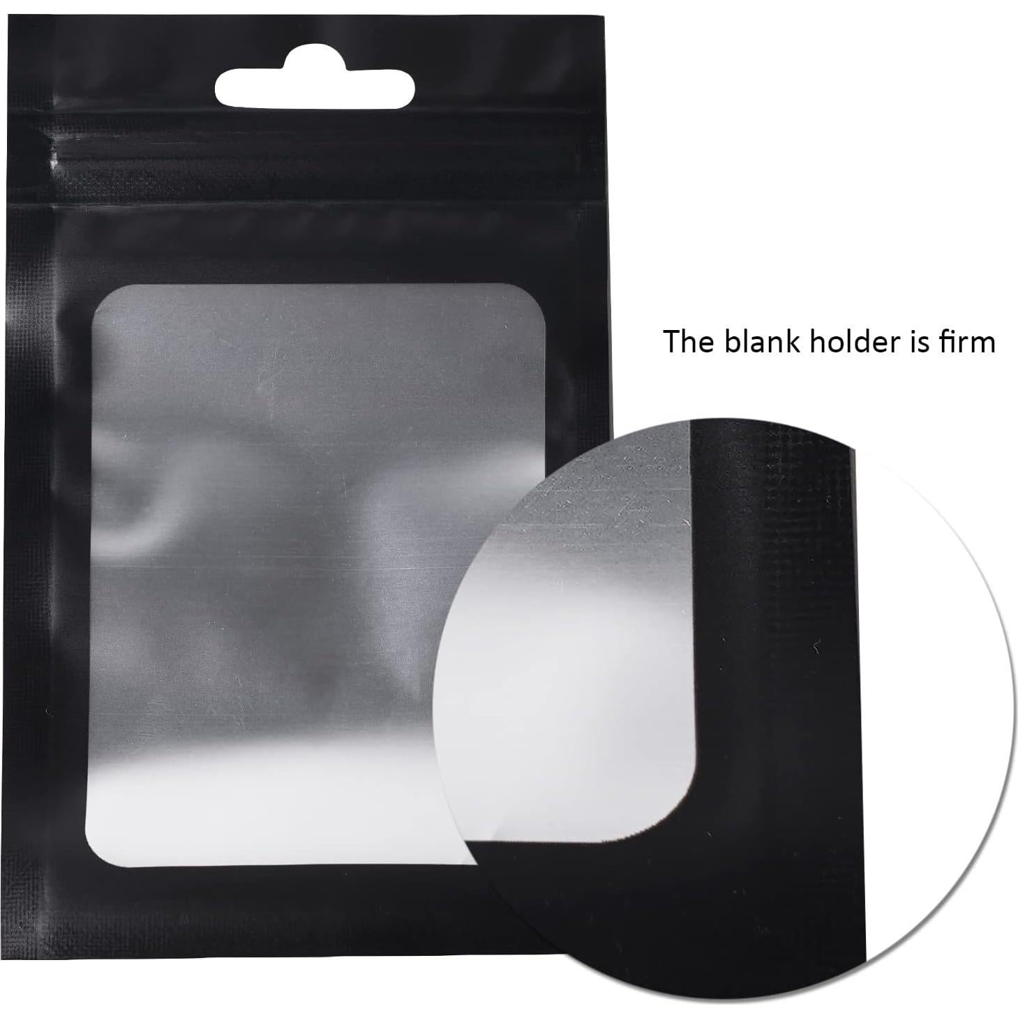 200 Bolsas de Cierre Mylar Auhafaly 7.6x11.9 cm Negro