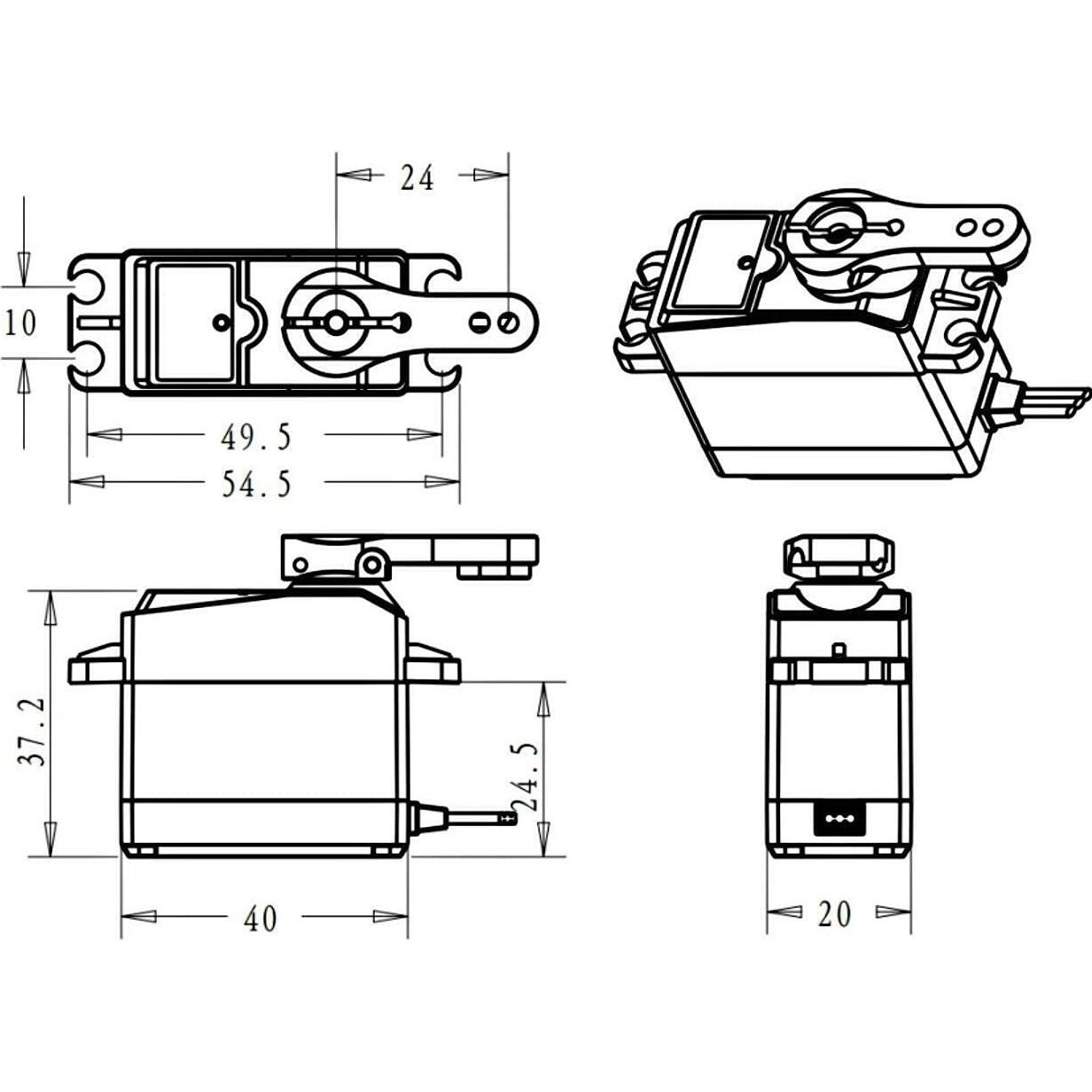 Servo Digital 35KG ANNIMOS 270° Impermeable Alta Velocidad