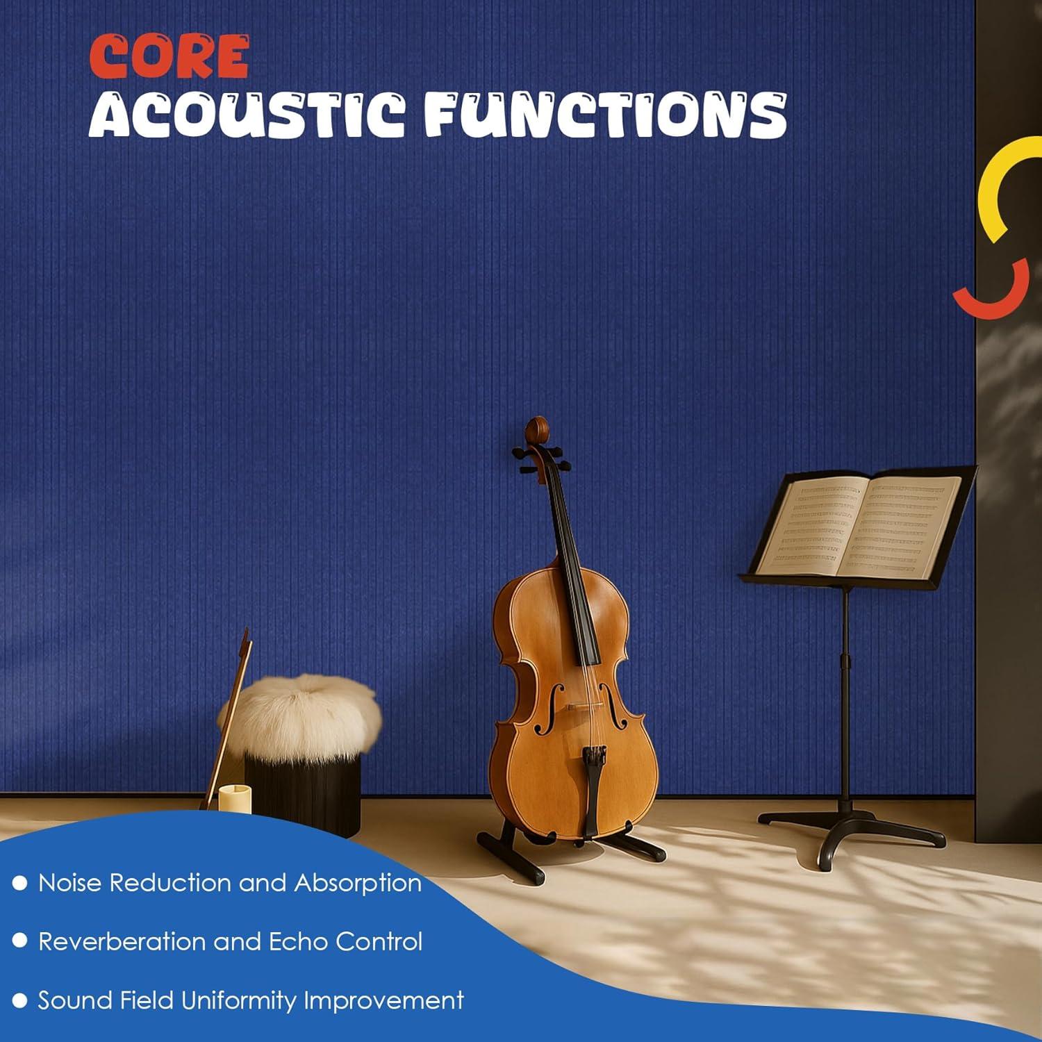 Paneles Acústicos 5 Pack EVENRISING 120x60 cm Azul Marino