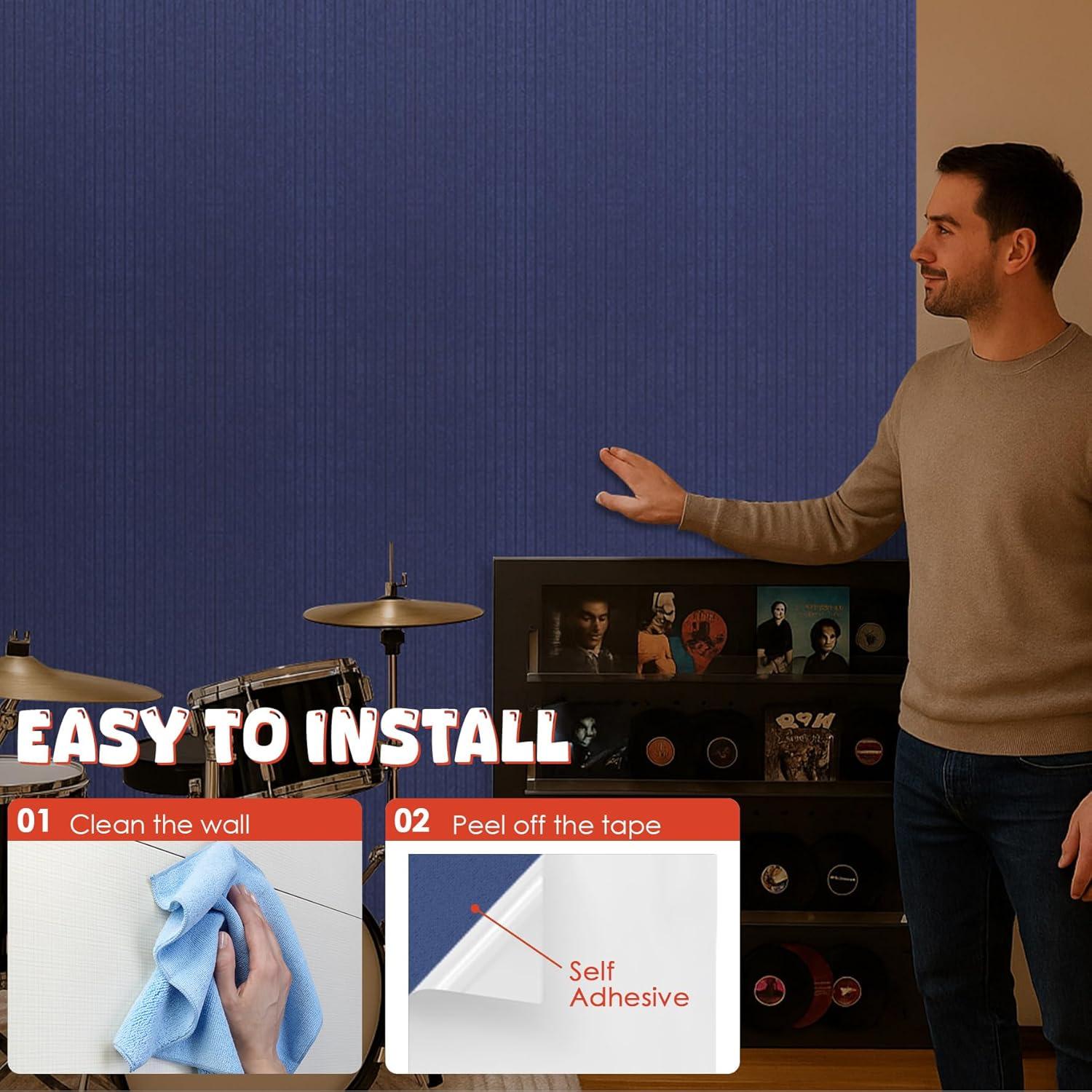 Paneles Acústicos 5 Pack EVENRISING 120x60 cm Azul Marino