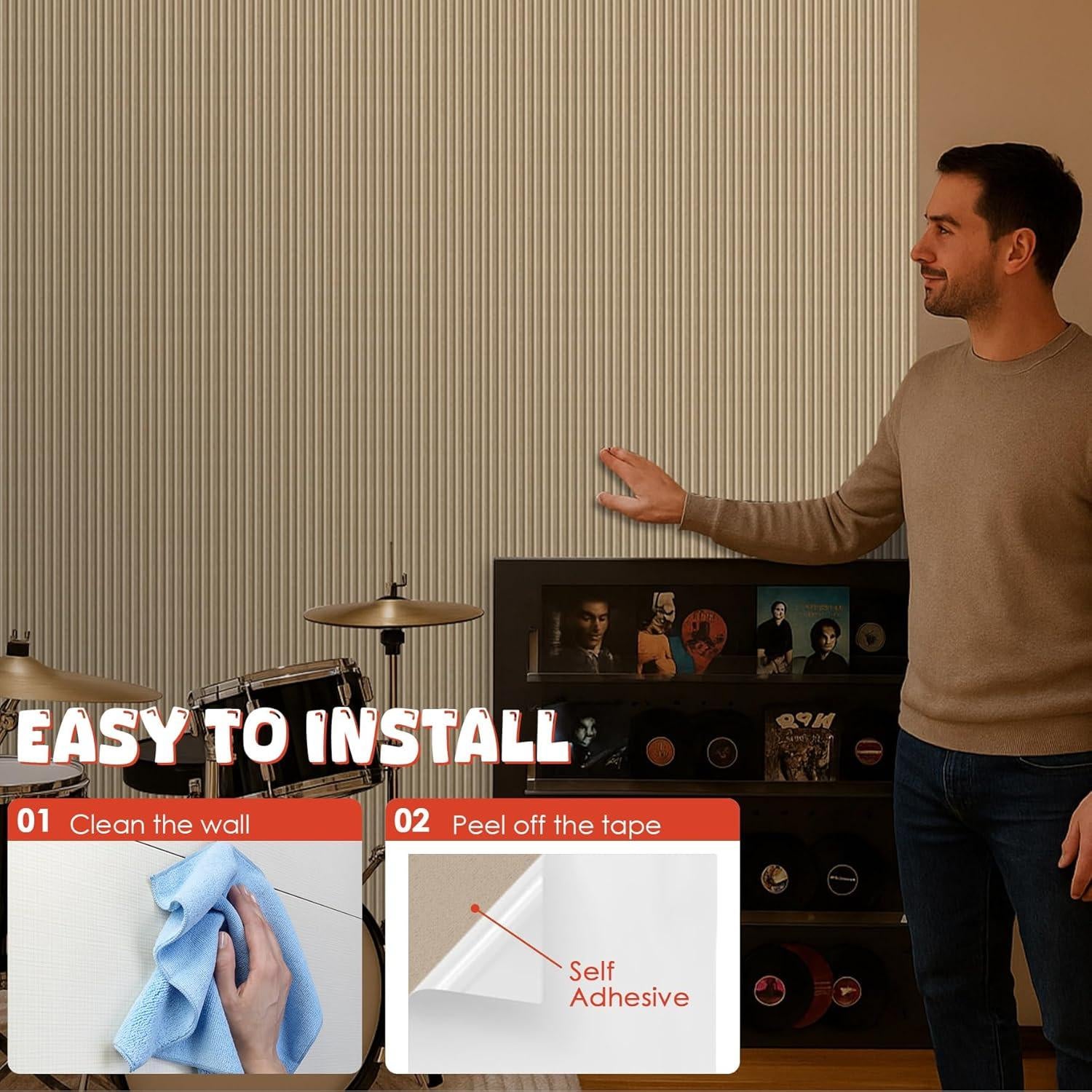 Paquete de 10 Paneles Acústicos Camello 120x60 cm Aislantes