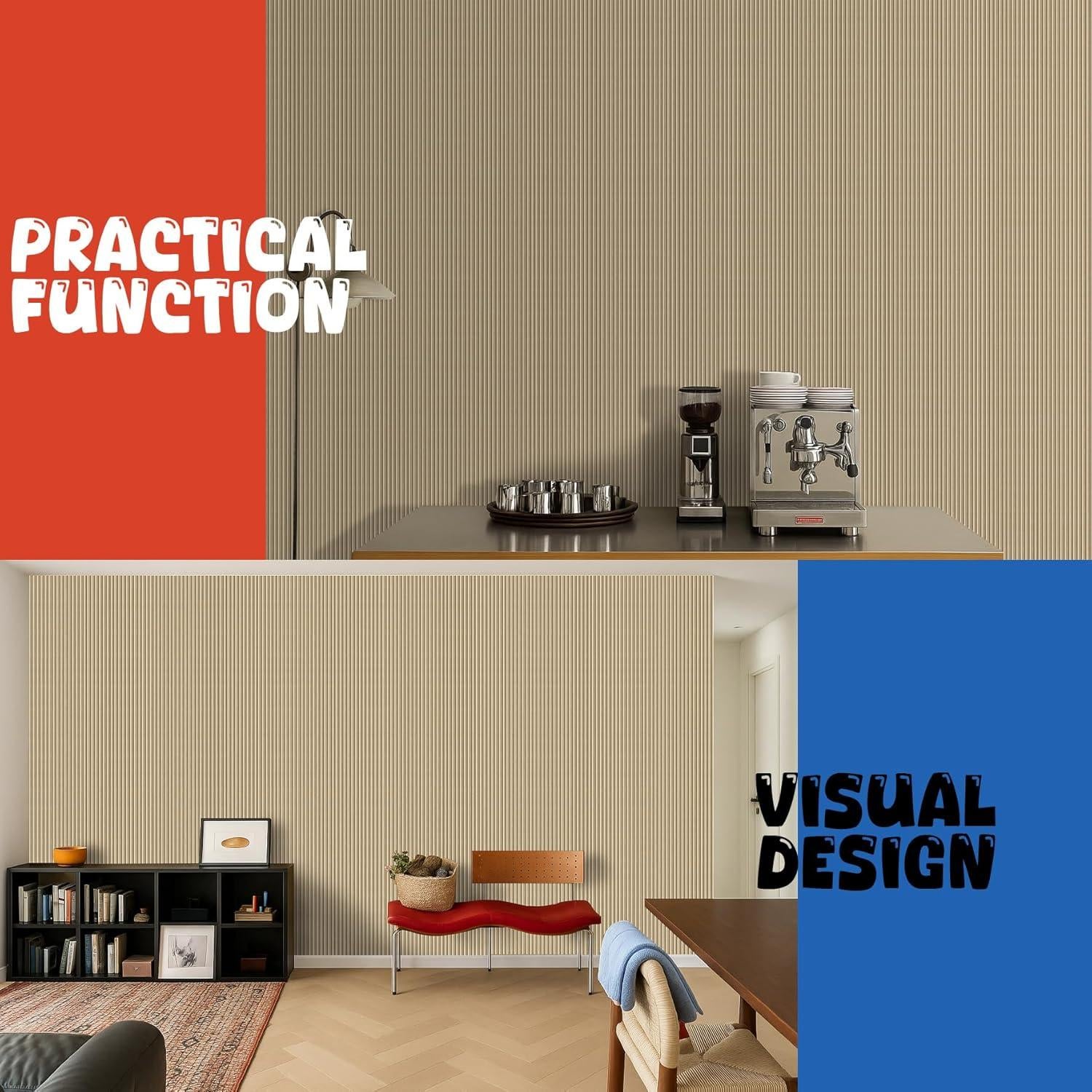 Paquete de 10 Paneles Acústicos Camello 120x60 cm Aislantes