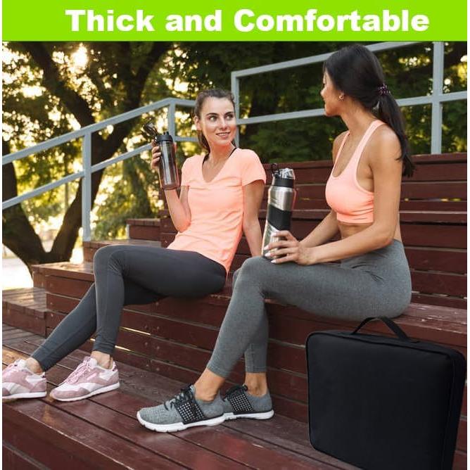 Cojín de Estadio Portátil JUICYRAUL Negro 34x42 cm