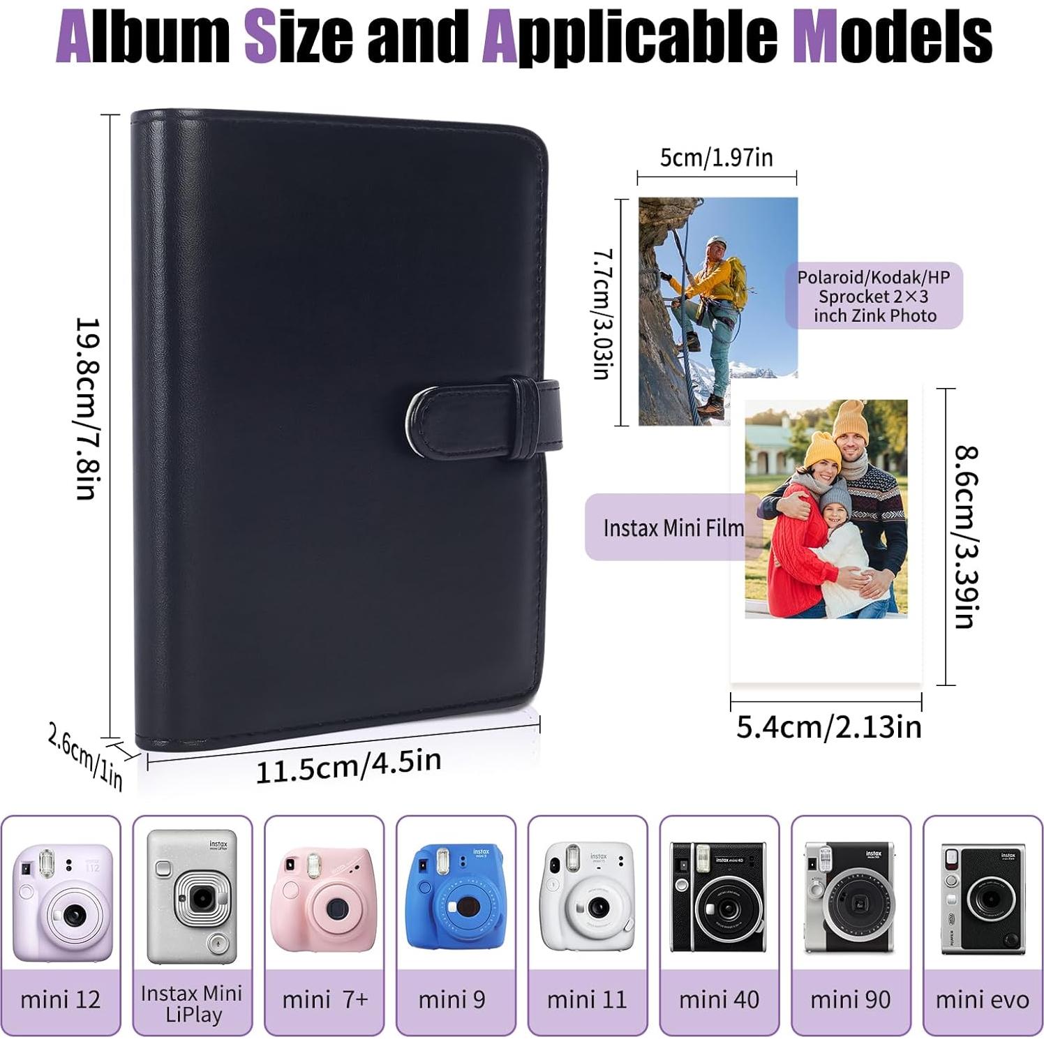 Álbum Mini Riosin 108 Bolsillos para Fotos Instax Mini Negro