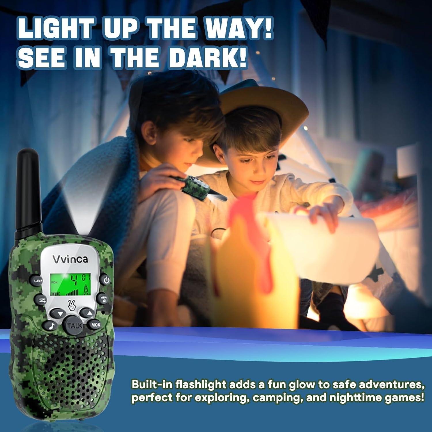 Walkie Talkies Vvinca Recargables para Niños 3 Paquetes 3KM