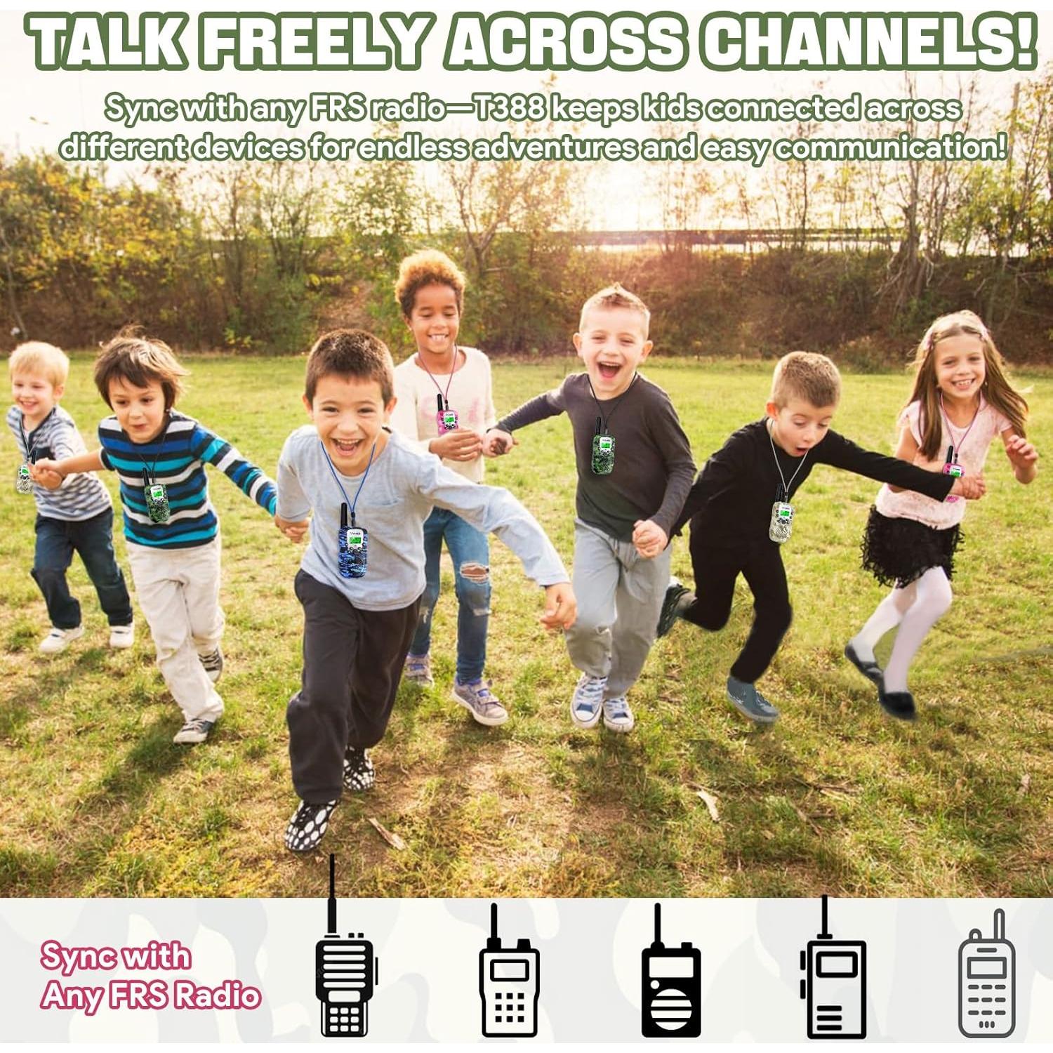 Walkie Talkies Vvinca Recargables para Niños 3 Paquetes 3KM