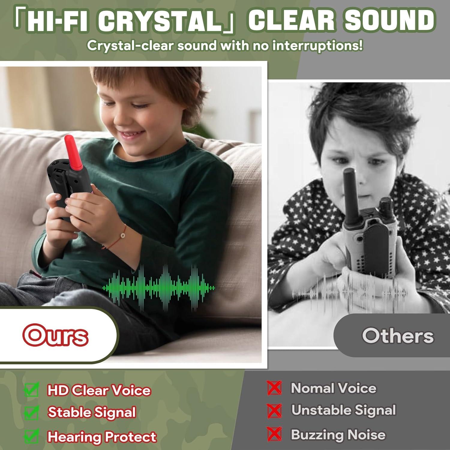 Walkie Talkies Vvinca Recargables para Niños 3 Paquetes 3KM