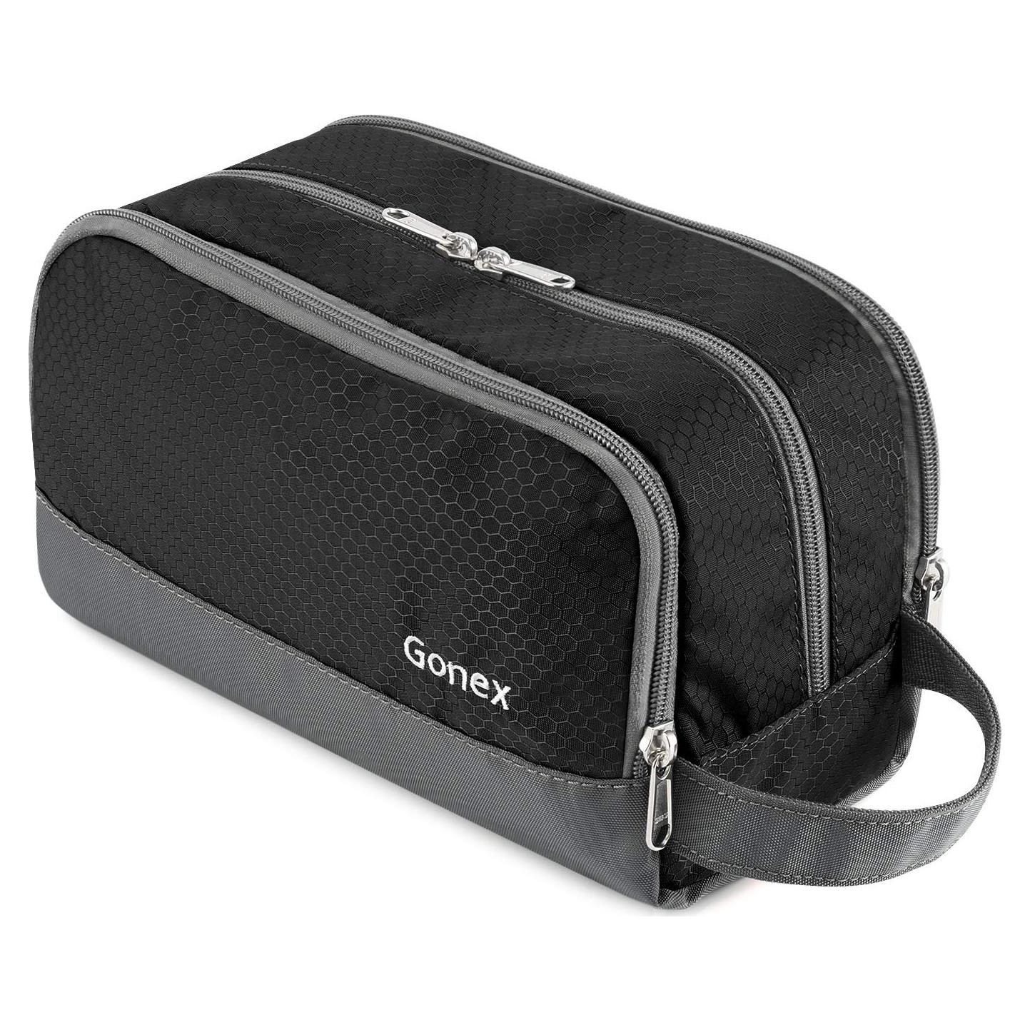 Bolsa de Aseo de Viaje Gonex Negra 26x12x14cm Resistente