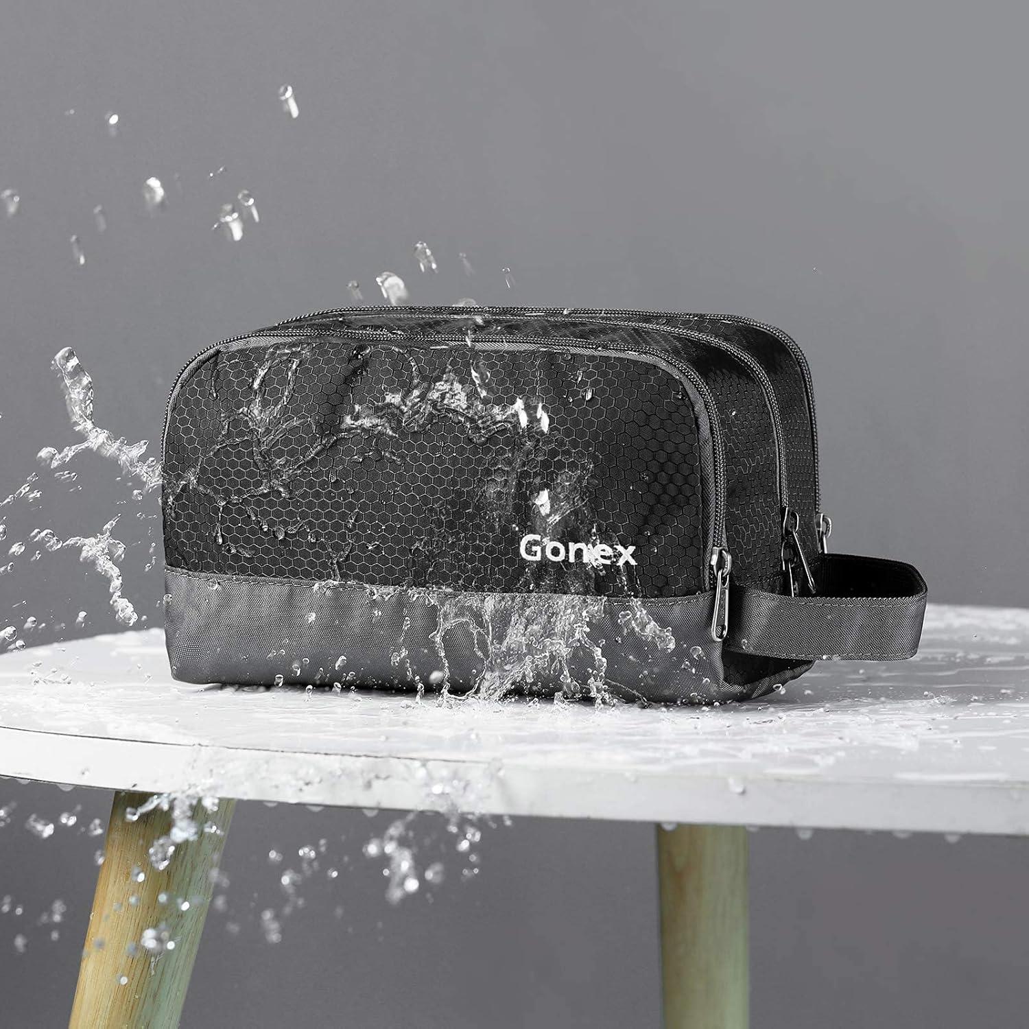 Bolsa de Aseo de Viaje Gonex Negra 26x12x14cm Resistente