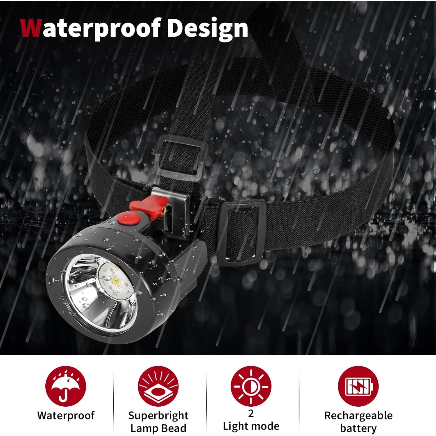 Linterna de Cabeza LED Recargable Hunting Friends KL2.8LM Rojo