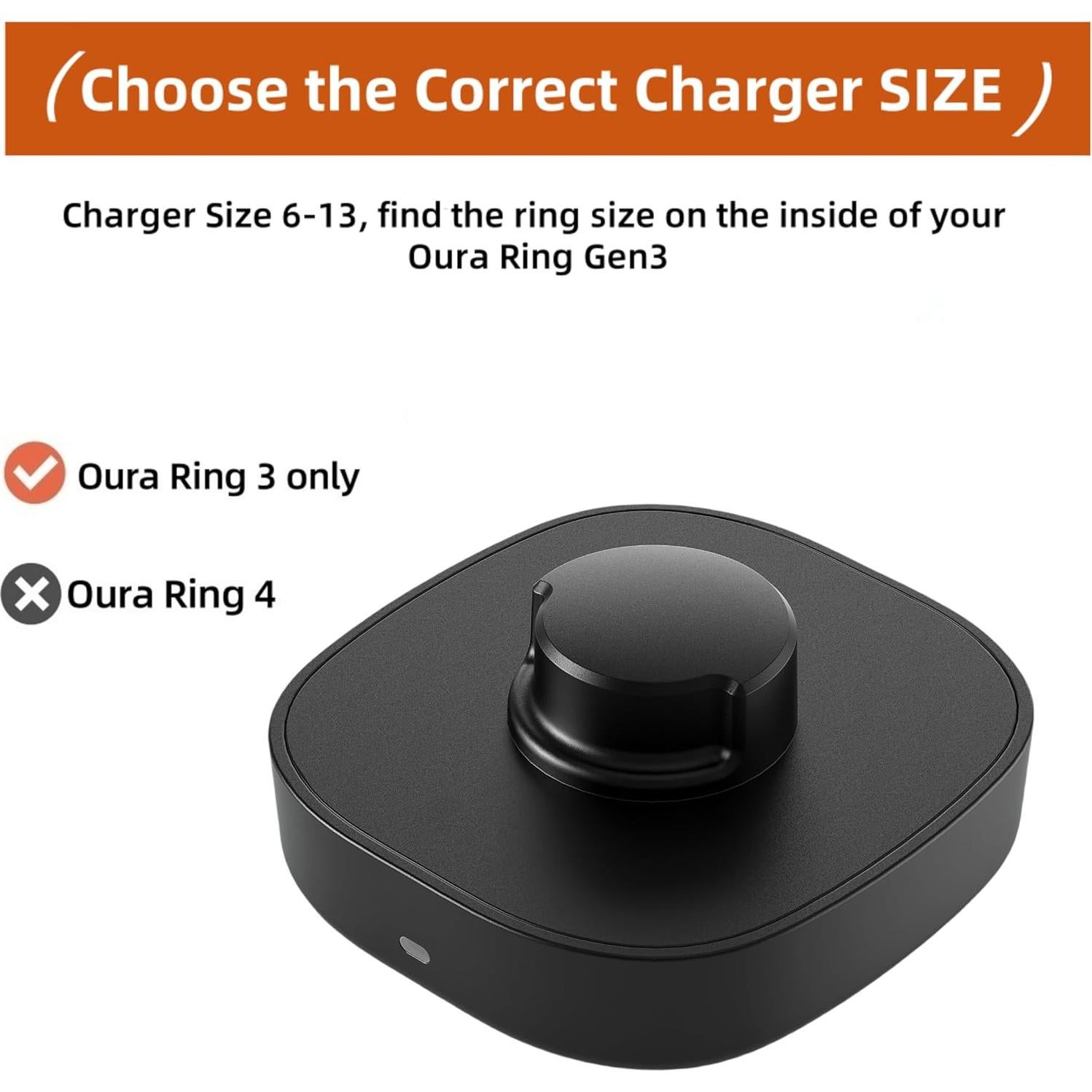 Cargador rápido Oura Ring Gen3 Tamaño 6 USB-C WONJOY