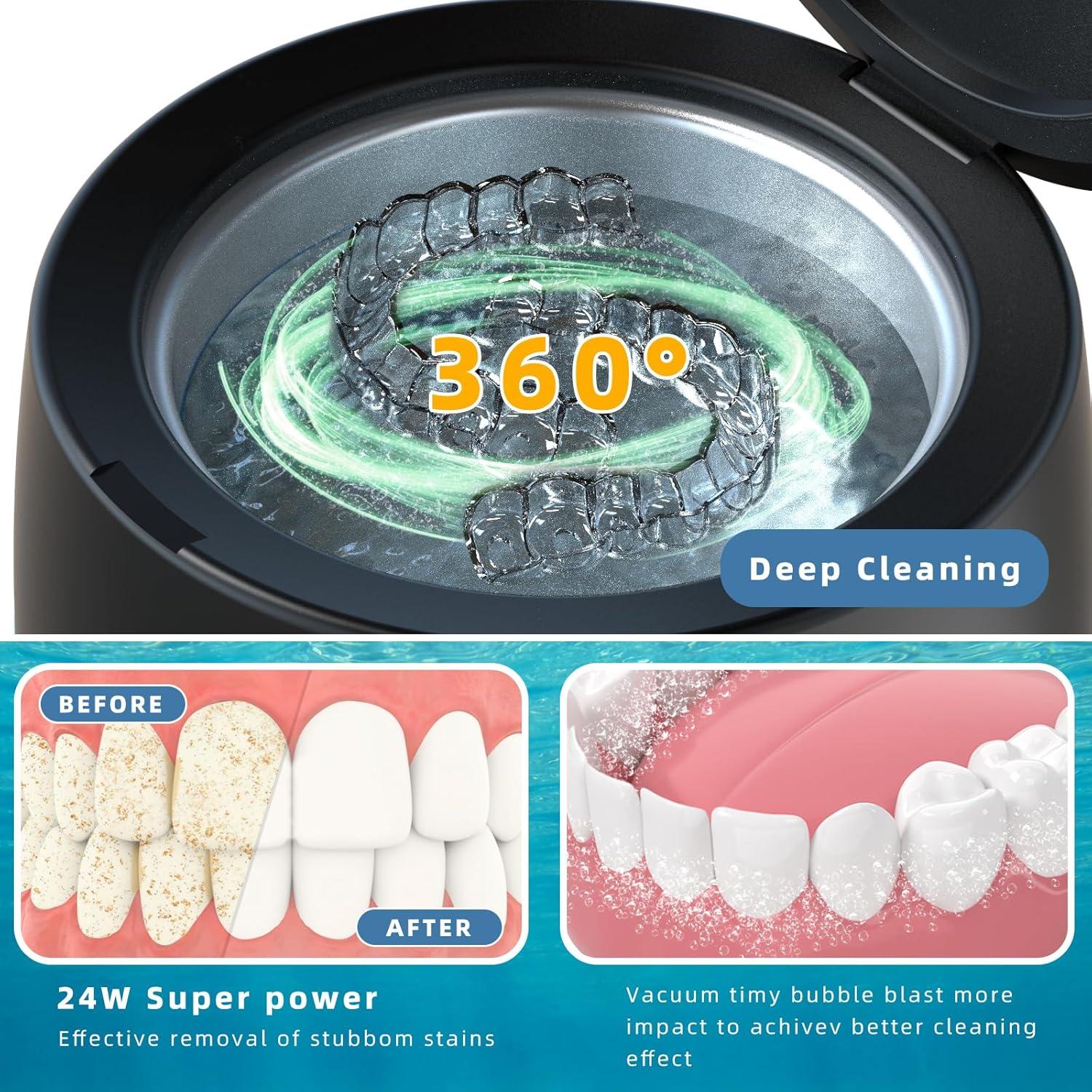 Limpiador Ultrasónico ARGOMAX 24W 200ml para Dentaduras y Joyería