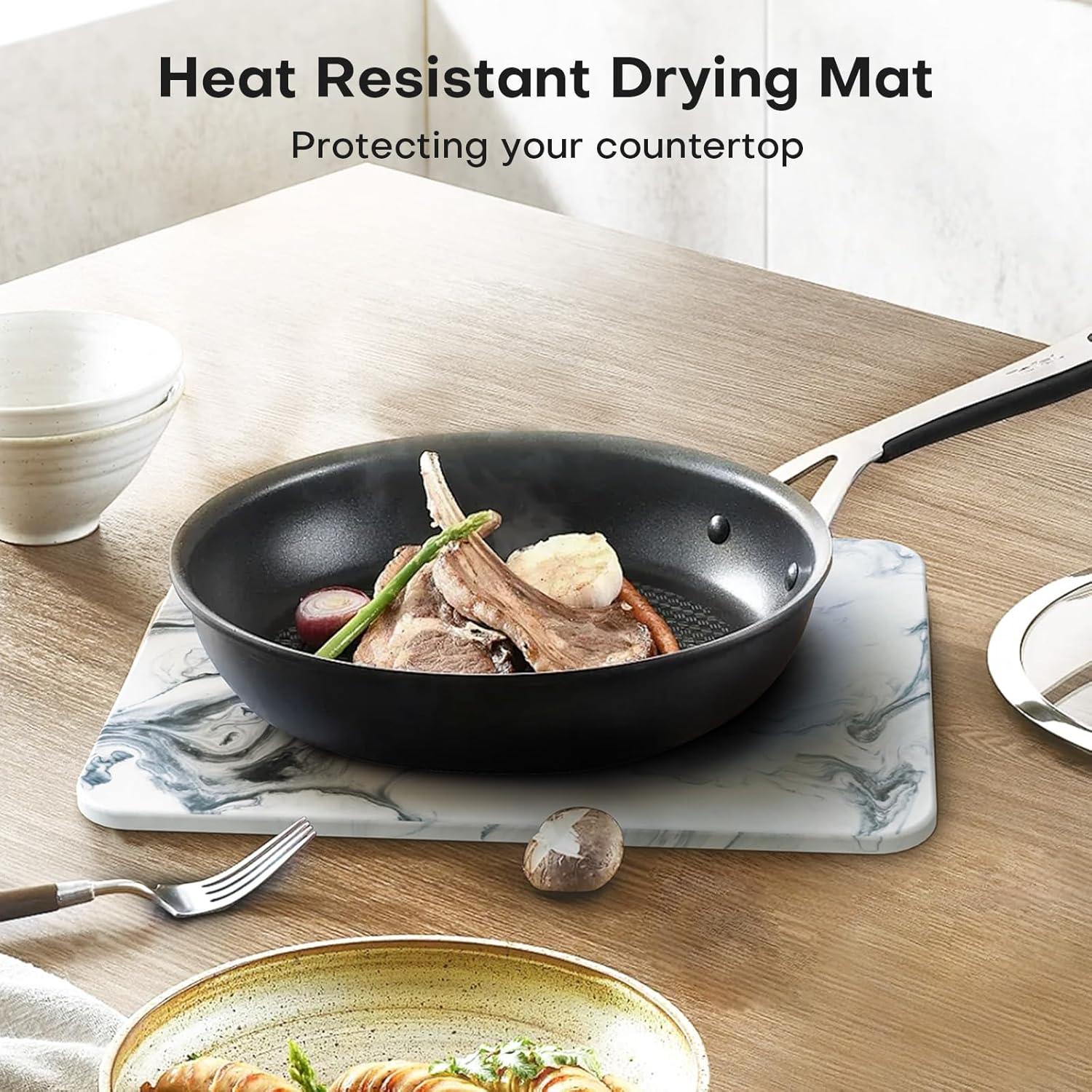 Alfombrilla de Secado de Piedra Thalorien 39.9x30cm Antideslizante