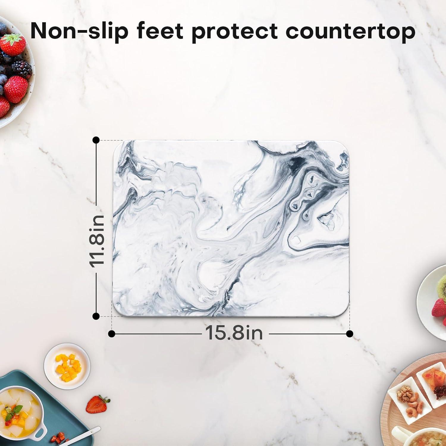 Alfombrilla de Secado de Piedra Thalorien 39.9x30cm Antideslizante