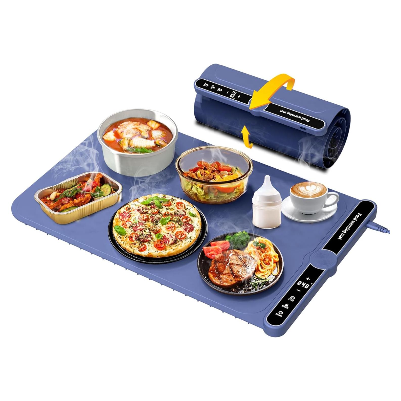 Alfombrilla Calentadora de Comida Iconfont 60x37.8cm Azul