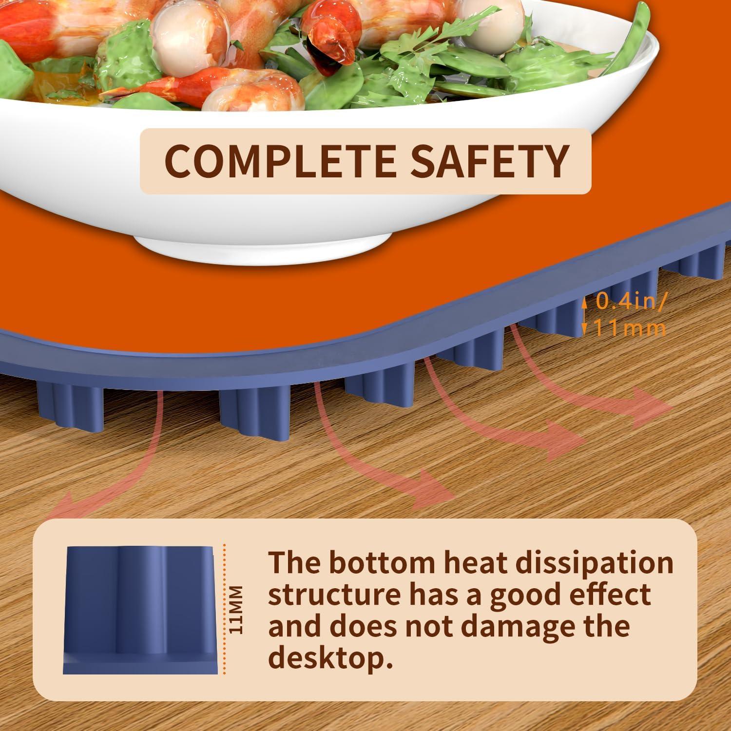 Alfombrilla Calentadora de Comida Iconfont 60x37.8cm Azul