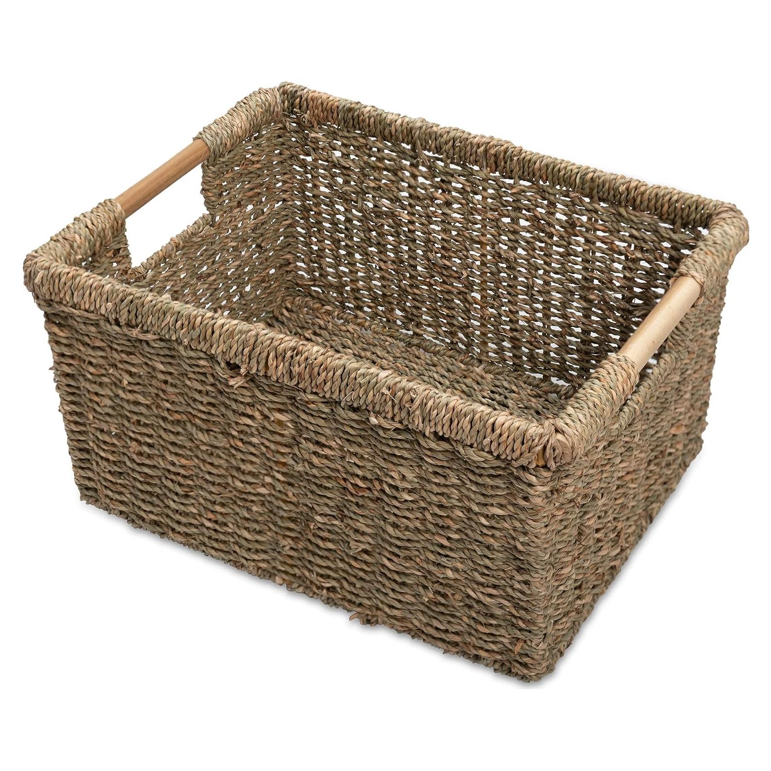 Cesta de Almacenamiento de Mimbre VATIMA 36.8x26.2x19.1cm