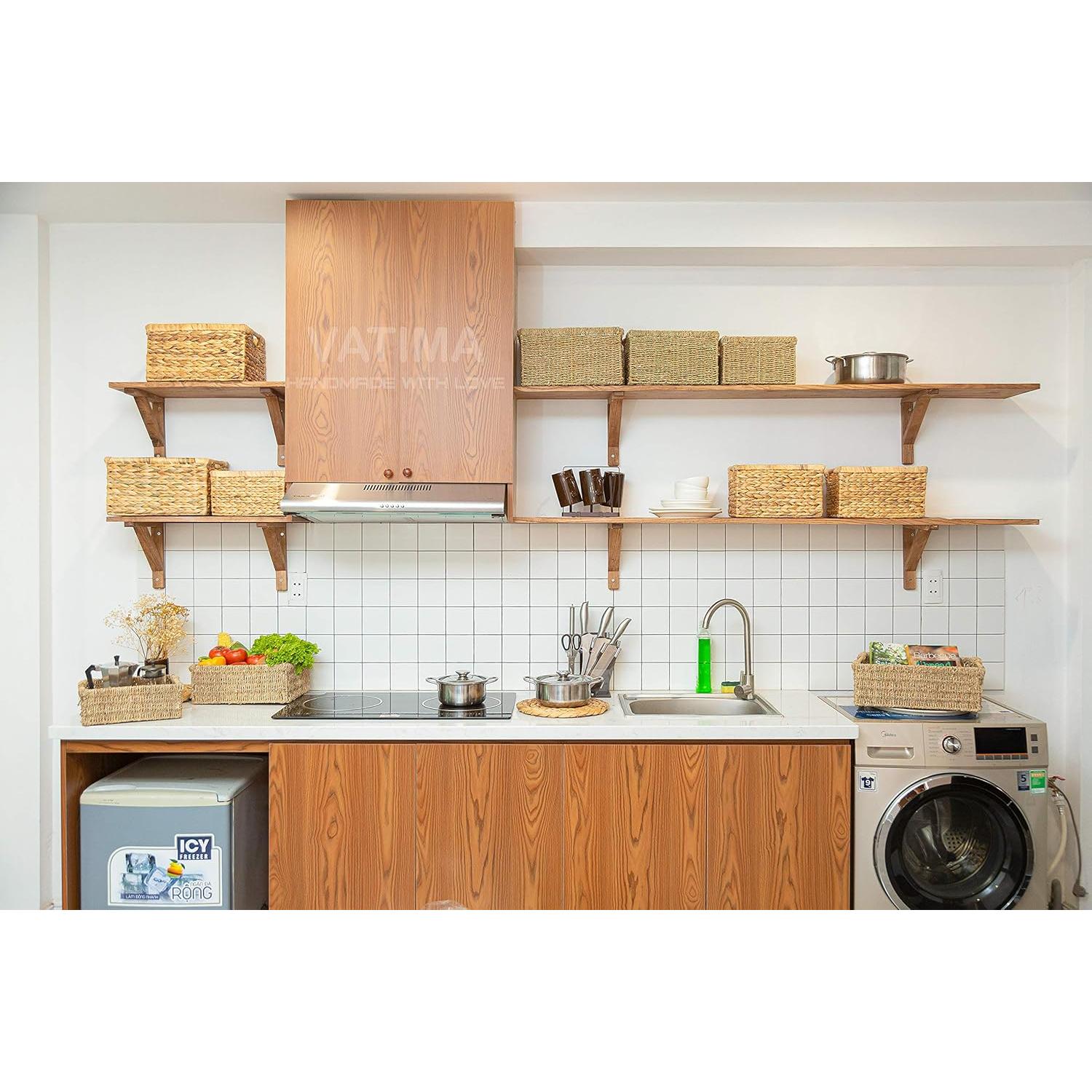 Cesta de Almacenamiento de Mimbre VATIMA 36.8x26.2x19.1cm