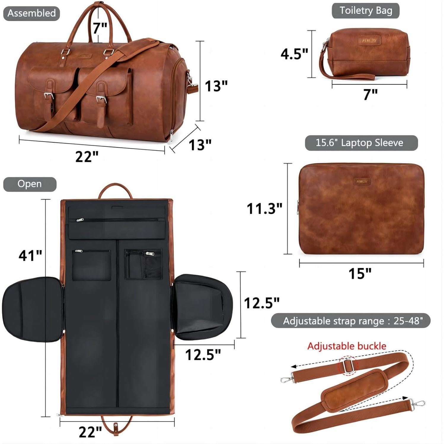 Bolsa de Ropa de Viaje ITIEZY 2 en 1 Duffle y Colgante