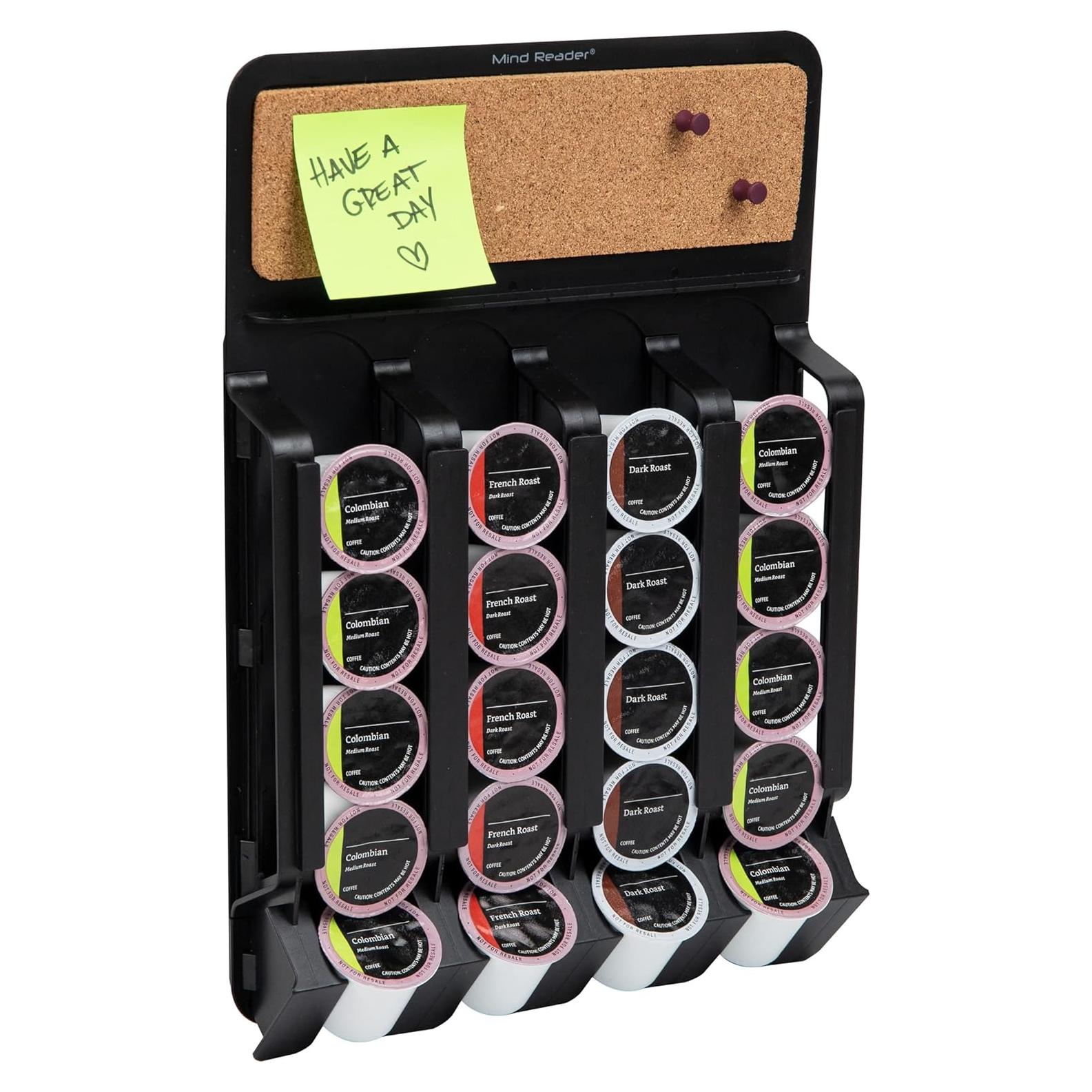 Organizador de Cápsulas de Café Mind Reader, Montaje en Pared, 20 Cápsulas