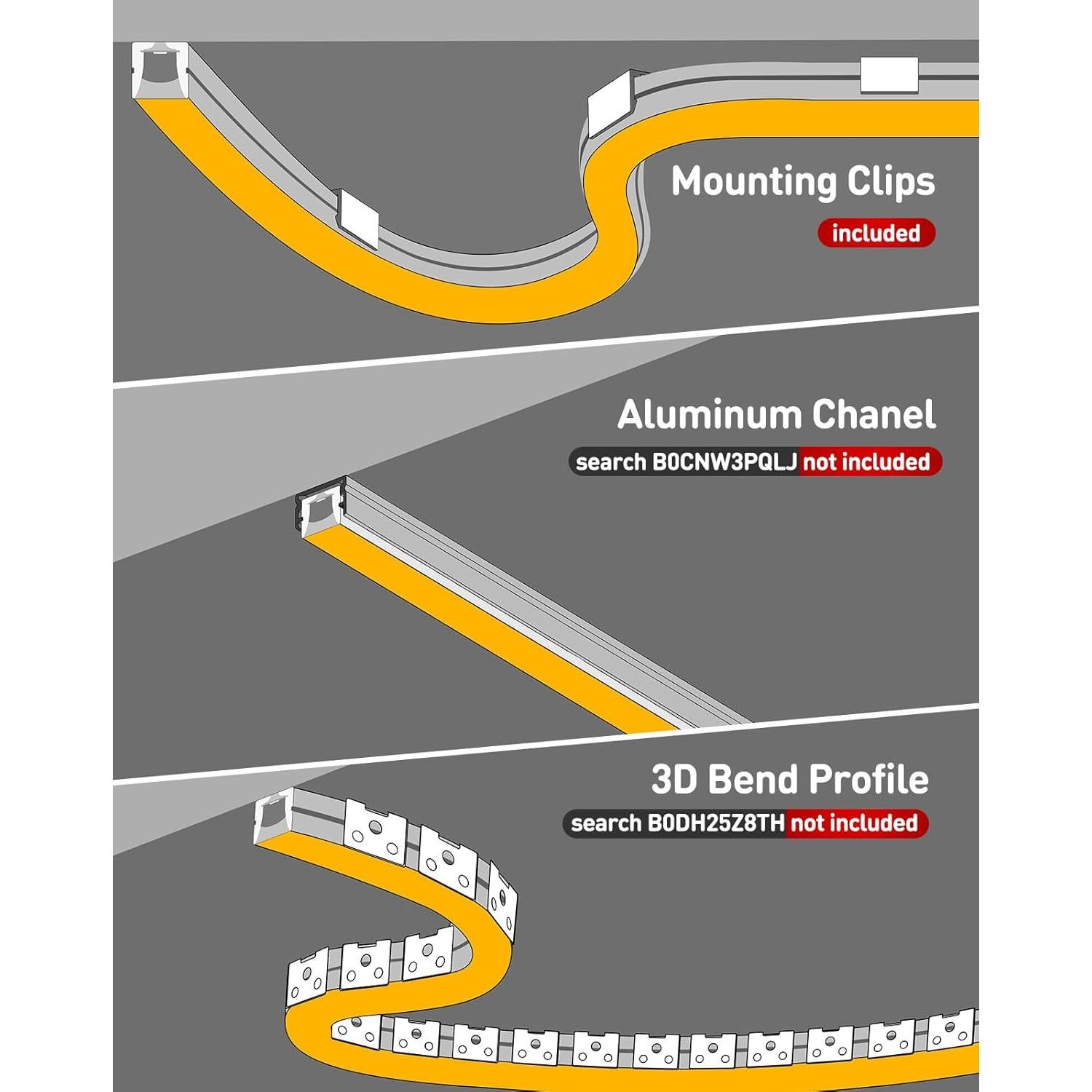 Tira de Neón LED 3D Shine Decor 5m 2800K Blanco Cálido IP65