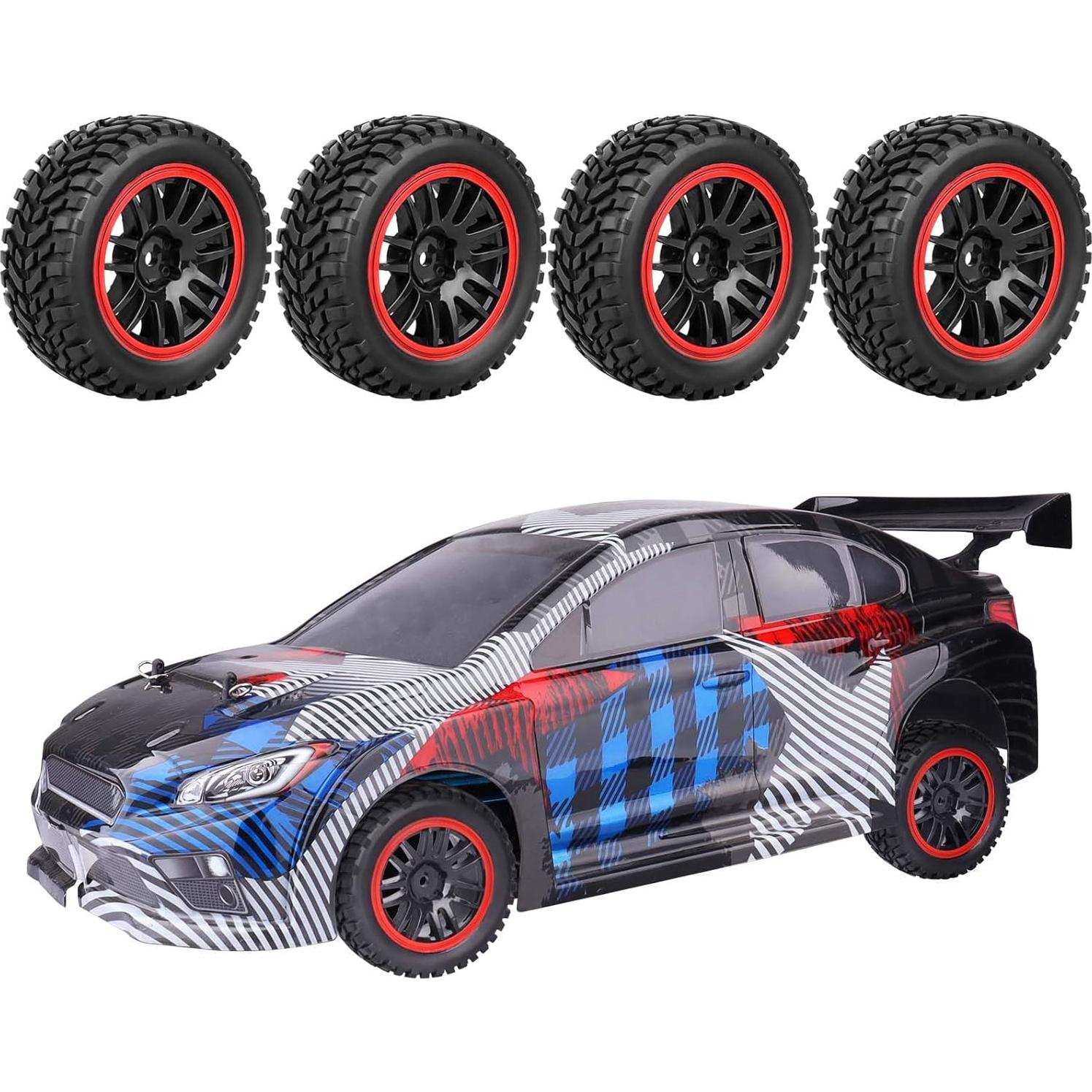 HobbyPark Ruedas y Neumáticos 1/10 76mm 12mm Hex Touring RC