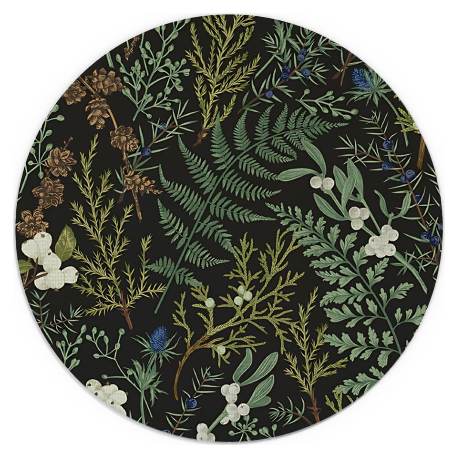 Alfombrilla de Ratón XUNLURY Verde Hojas Helecho 20.1cm