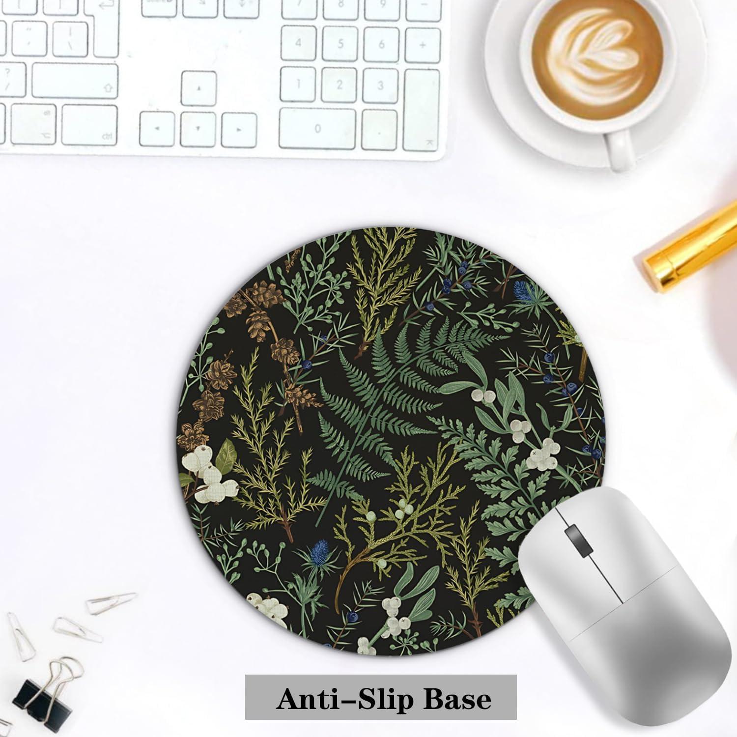 Alfombrilla de Ratón XUNLURY Verde Hojas Helecho 20.1cm