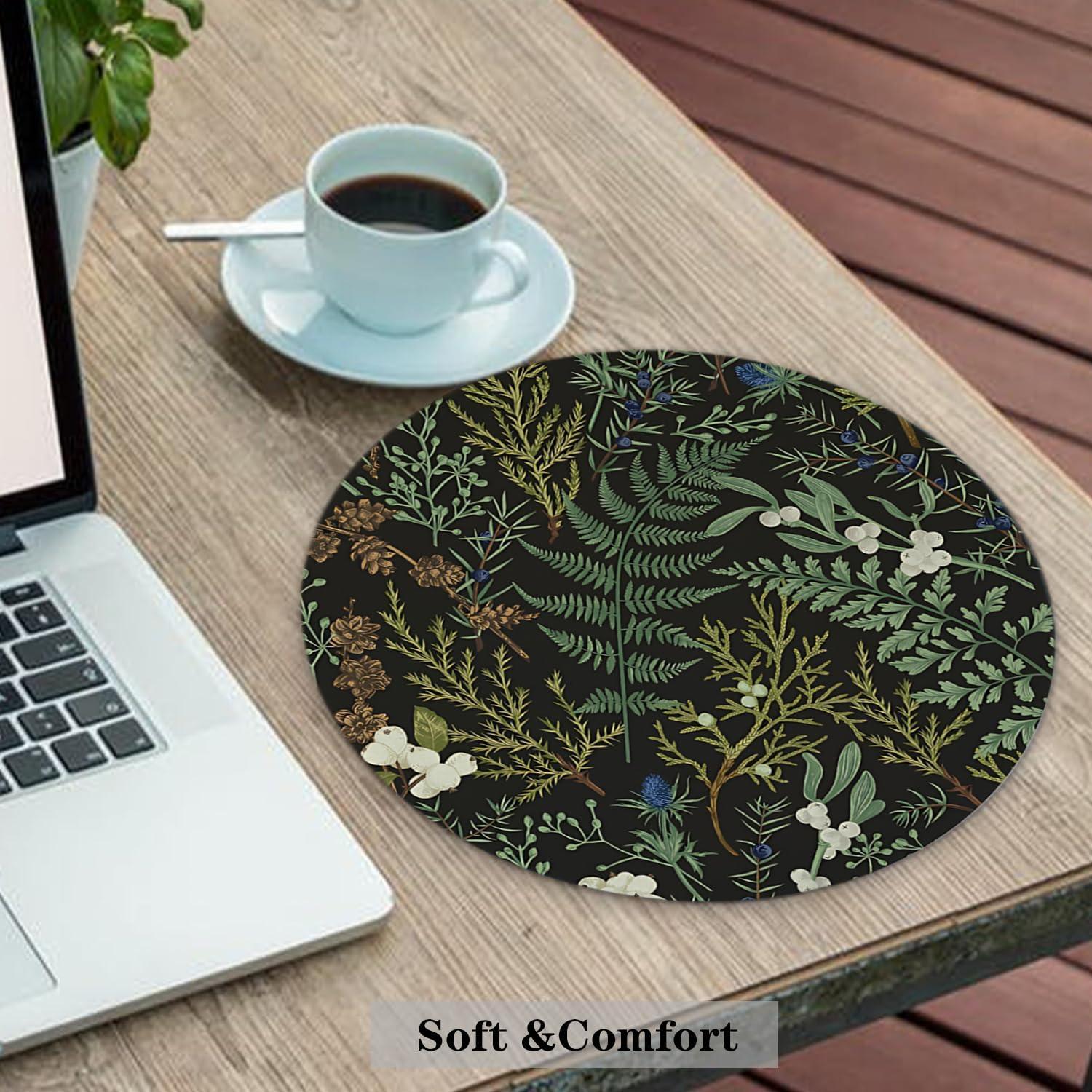 Alfombrilla de Ratón XUNLURY Verde Hojas Helecho 20.1cm