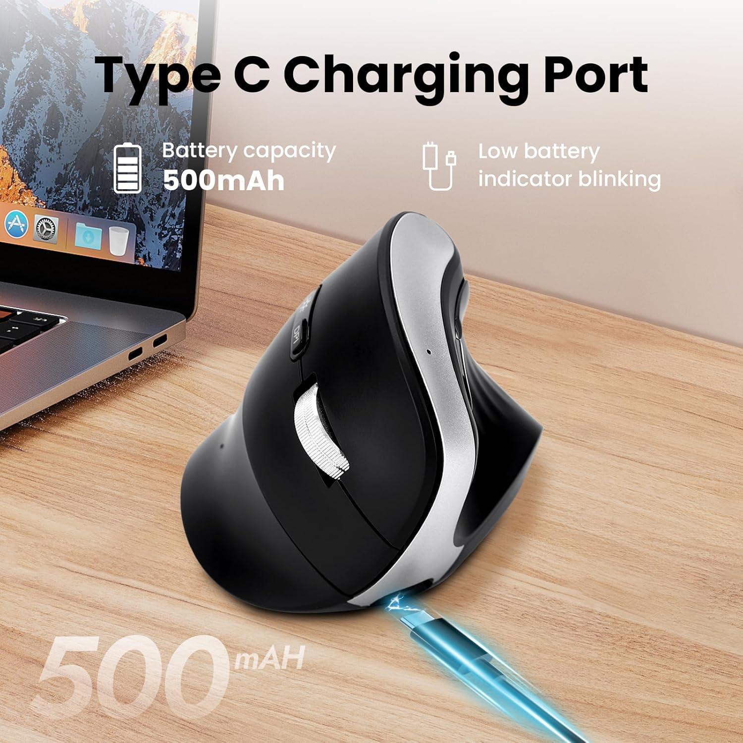 Ratón Ergonómico Inalámbrico CITLLA B310 RGB Recargable