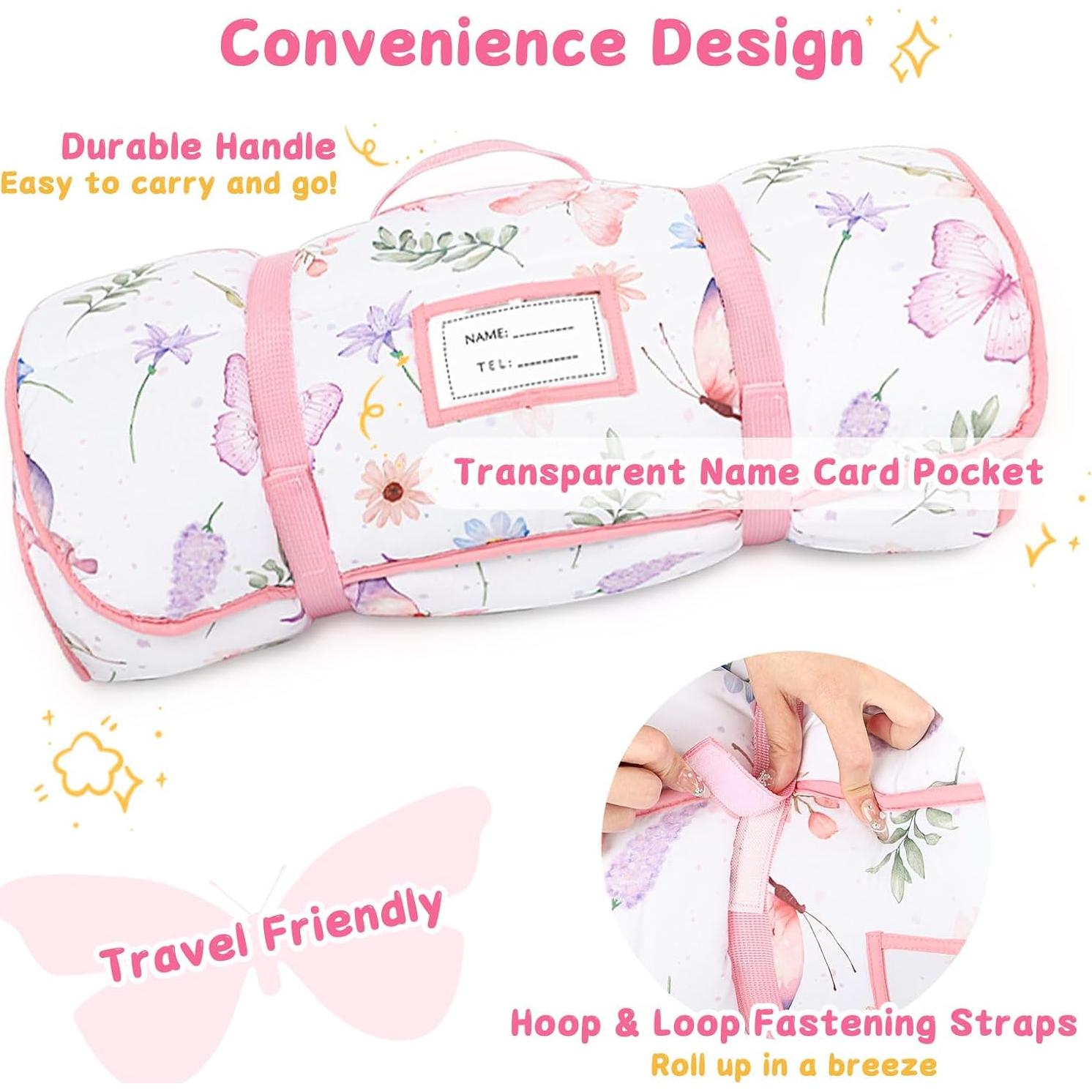 Colchoneta para Siesta Pea Pod con Almohada y Manta 130x58cm