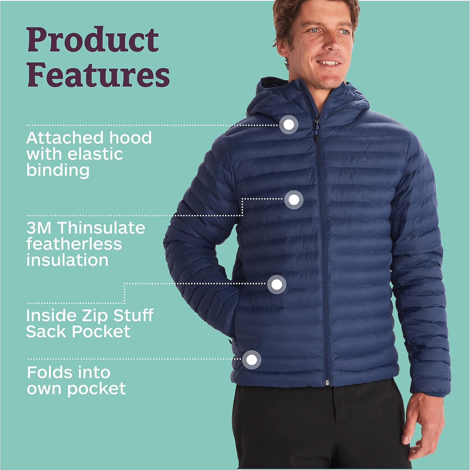 Chaqueta Puffer Marmot Echo Featherless Hombre - Ligera y Aislada