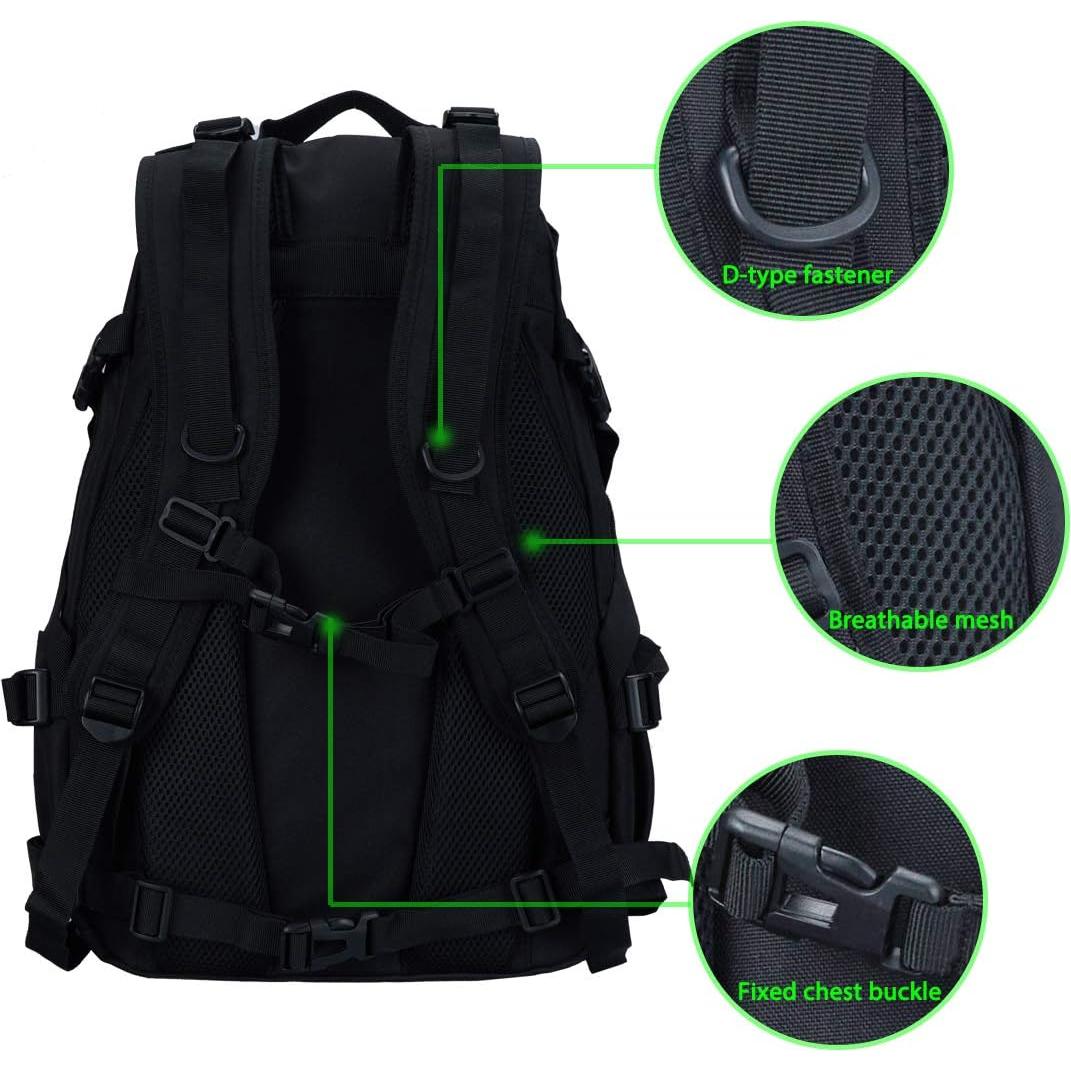 Tactical Backpack Military Molle Bag Camping Trekking Fishing Gym Traveling Motorcycle Hiking Daypack