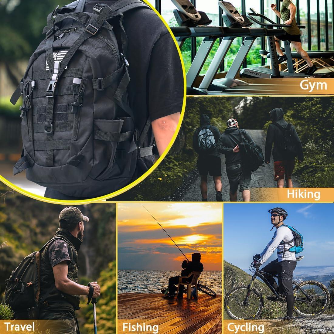 Tactical Backpack Military Molle Bag Camping Trekking Fishing Gym Traveling Motorcycle Hiking Daypack