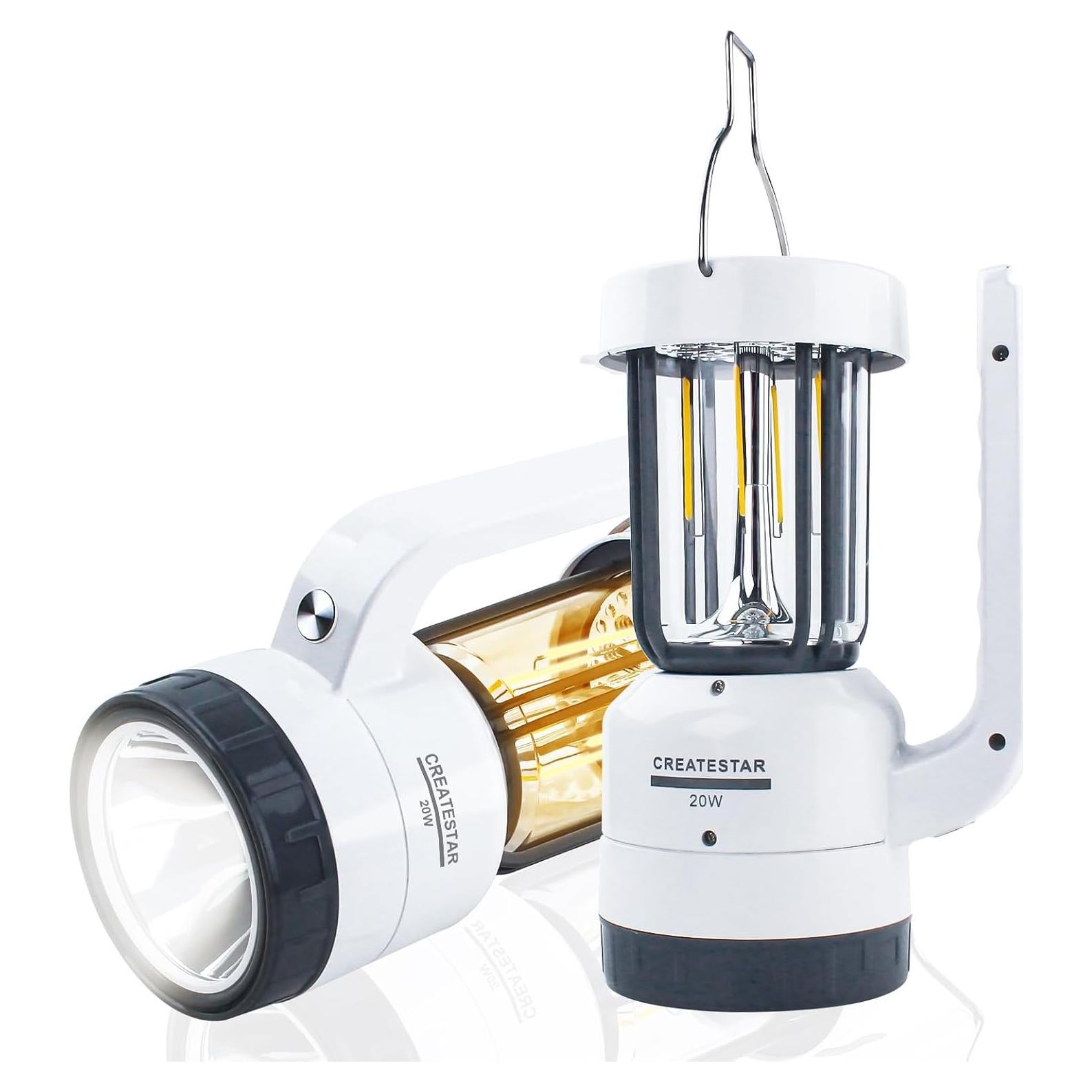Linterna de Camping Recargable CREATESTAR 4000mAh 20W 4 Modos