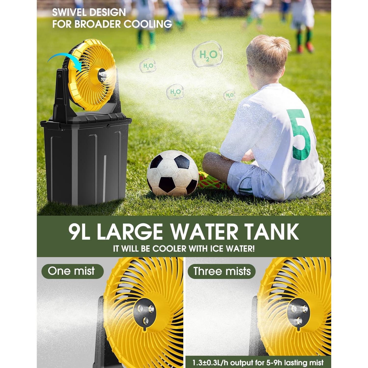 Ventilador Portátil de Nebulización Ausic P30 - 9L, 3 Vientos