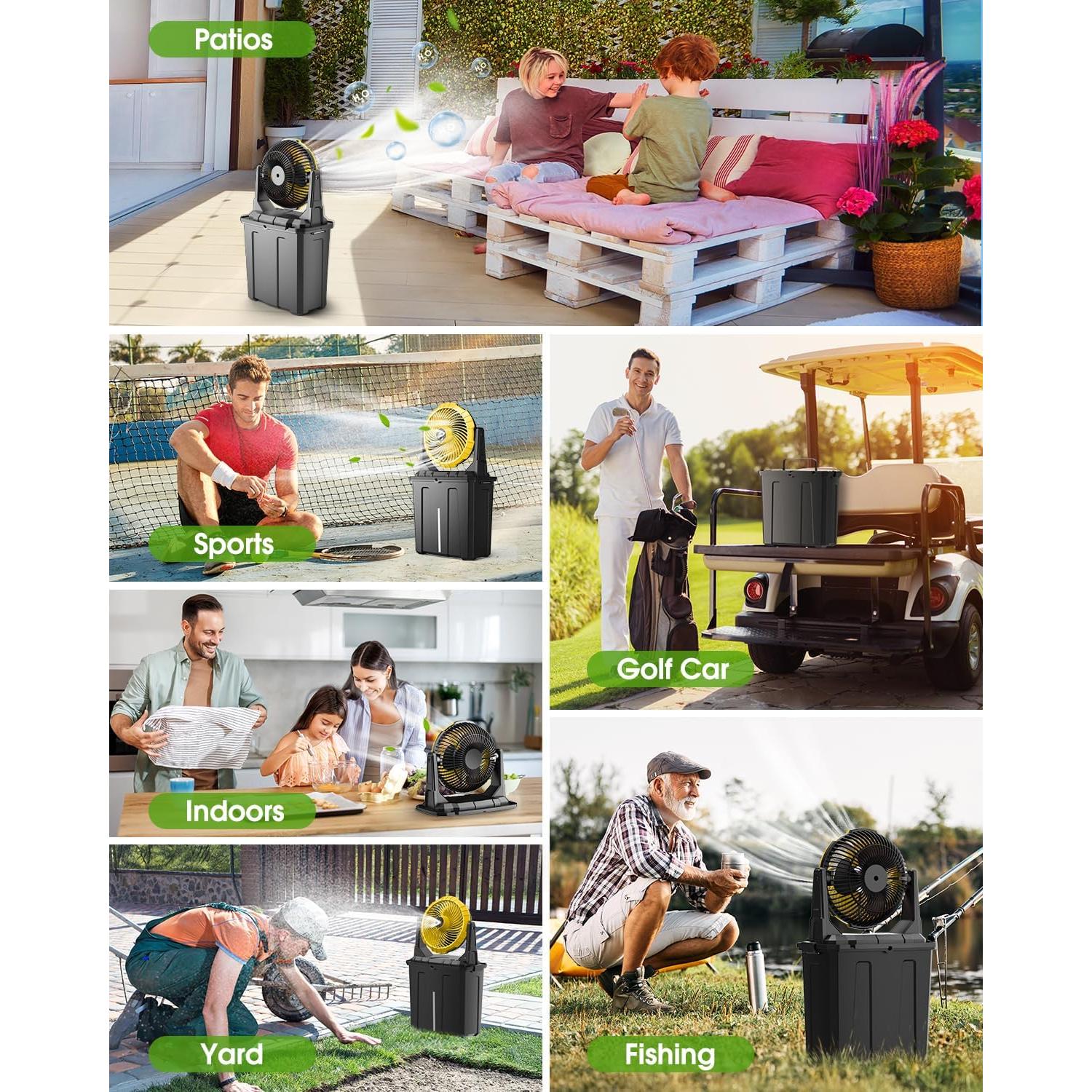 Ventilador Portátil de Nebulización Ausic P30 - 9L, 3 Vientos