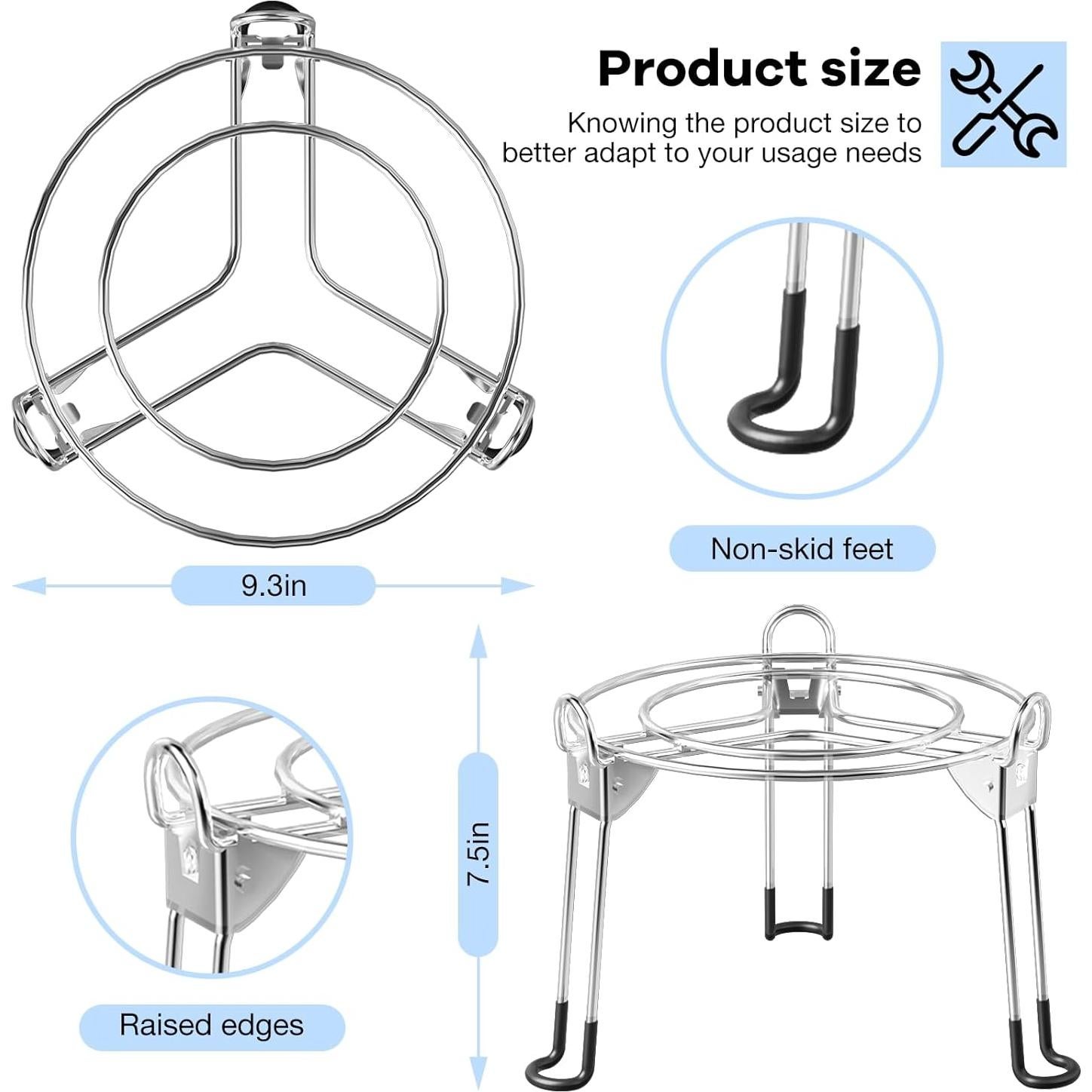 Soporte Plegable de Acero Inoxidable Purewell 23.6x19.1cm