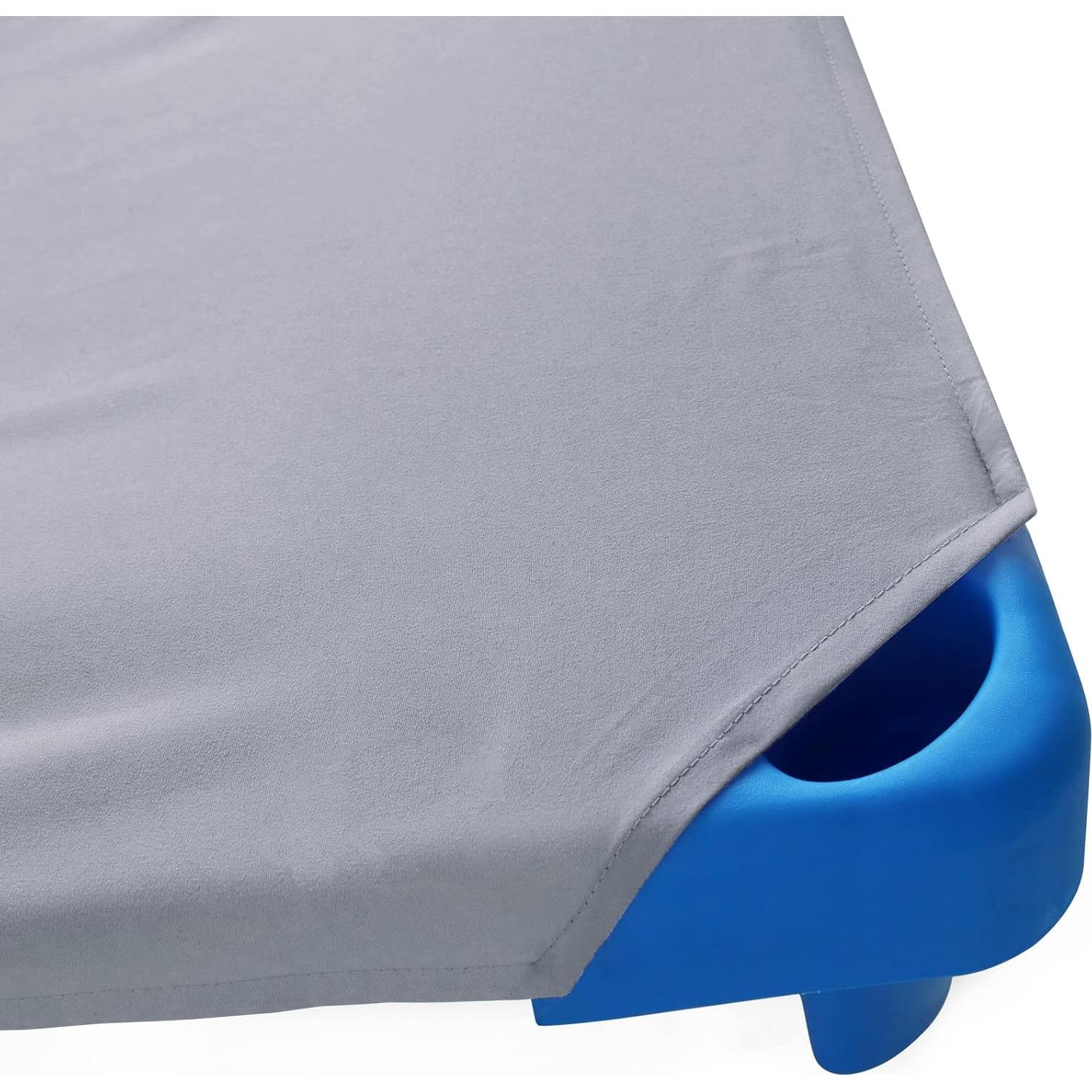 Sábanas para Cuna Biloban 58x102 cm Microfibra Gris - 2 Piezas