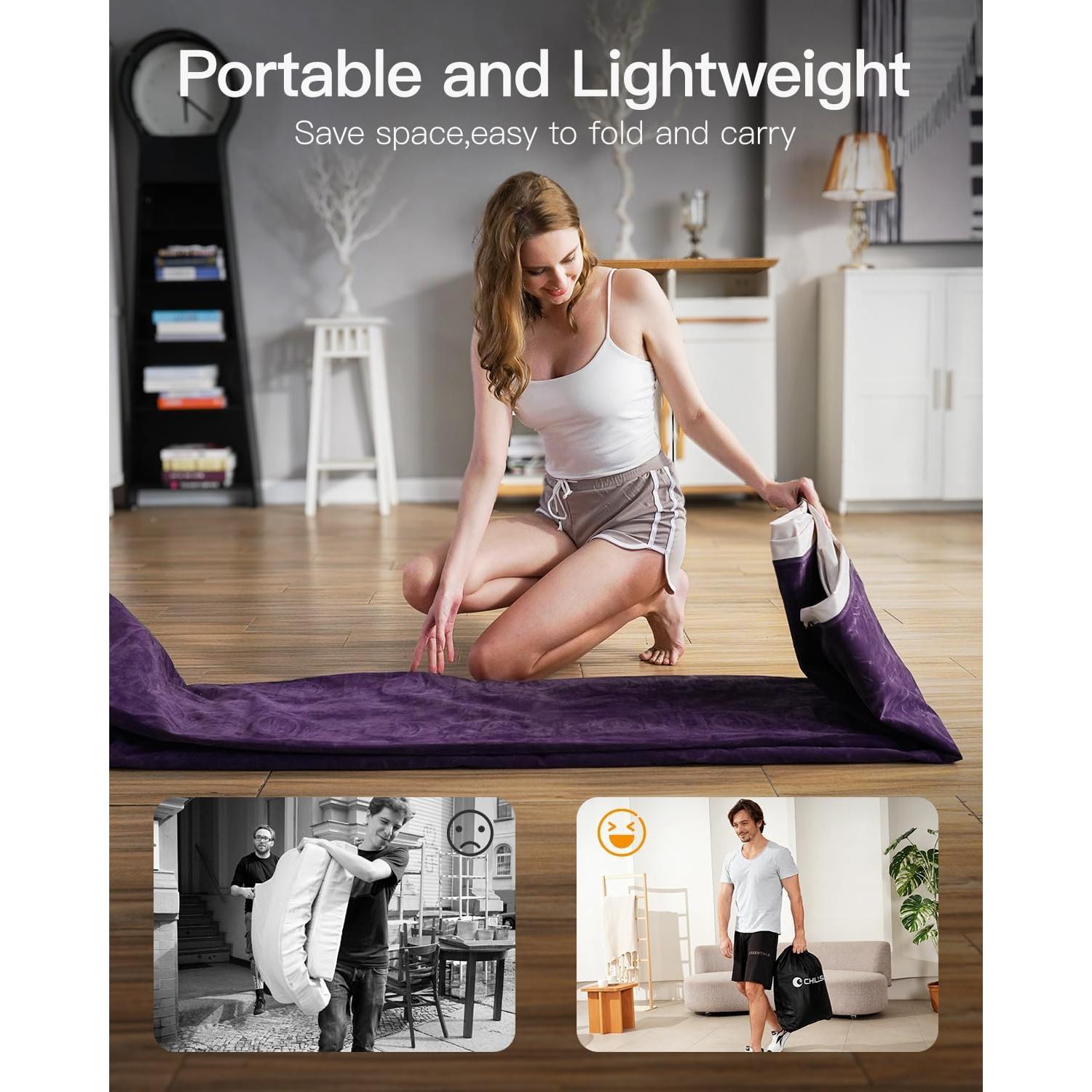 Colchón de Aire CHILLSUN Doble 18" Elevado con Bomba 7.13kg